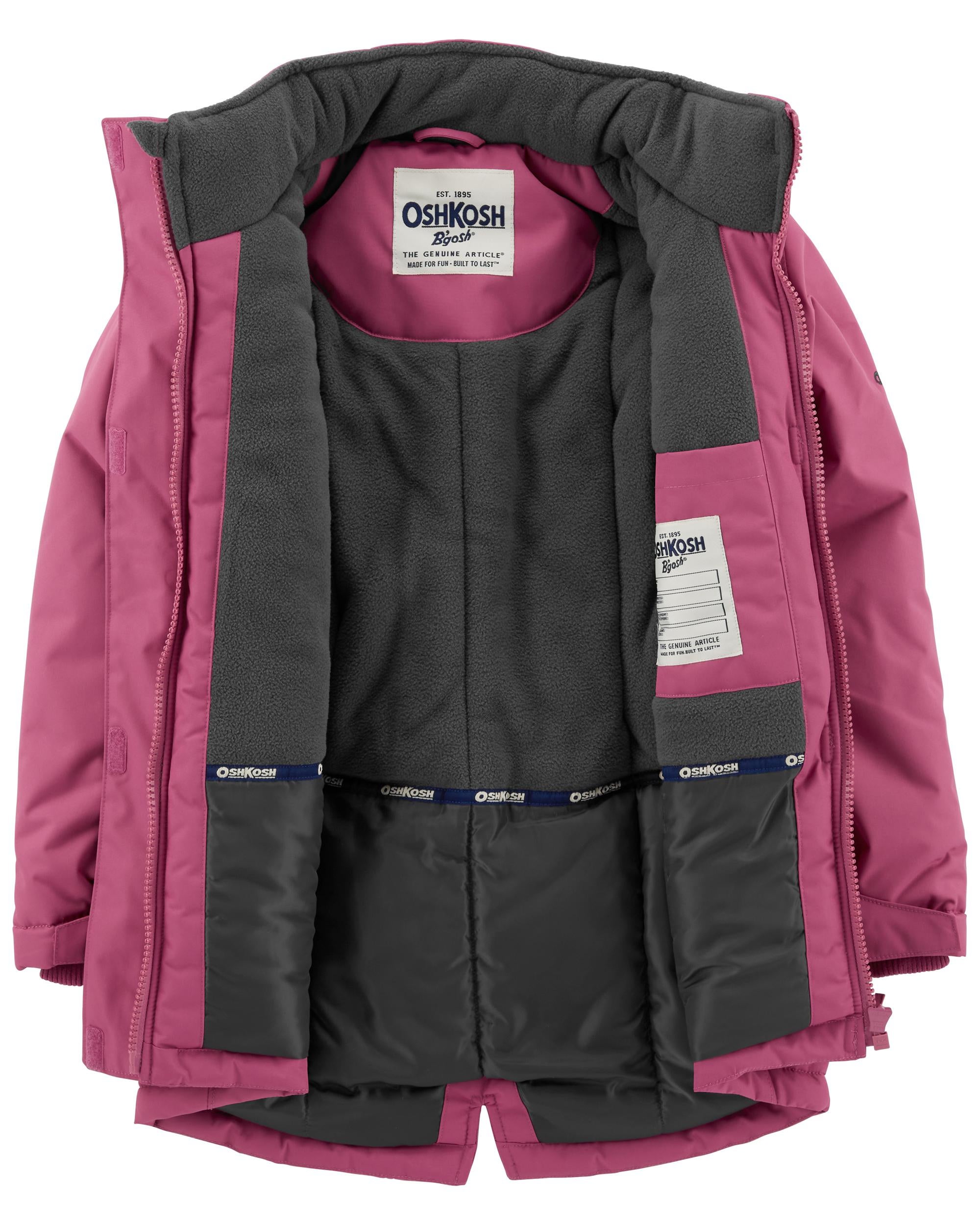 Kids Girls Kid Faux Fur Lined Heavyweight Jacket 7 OshKosh Bgosh