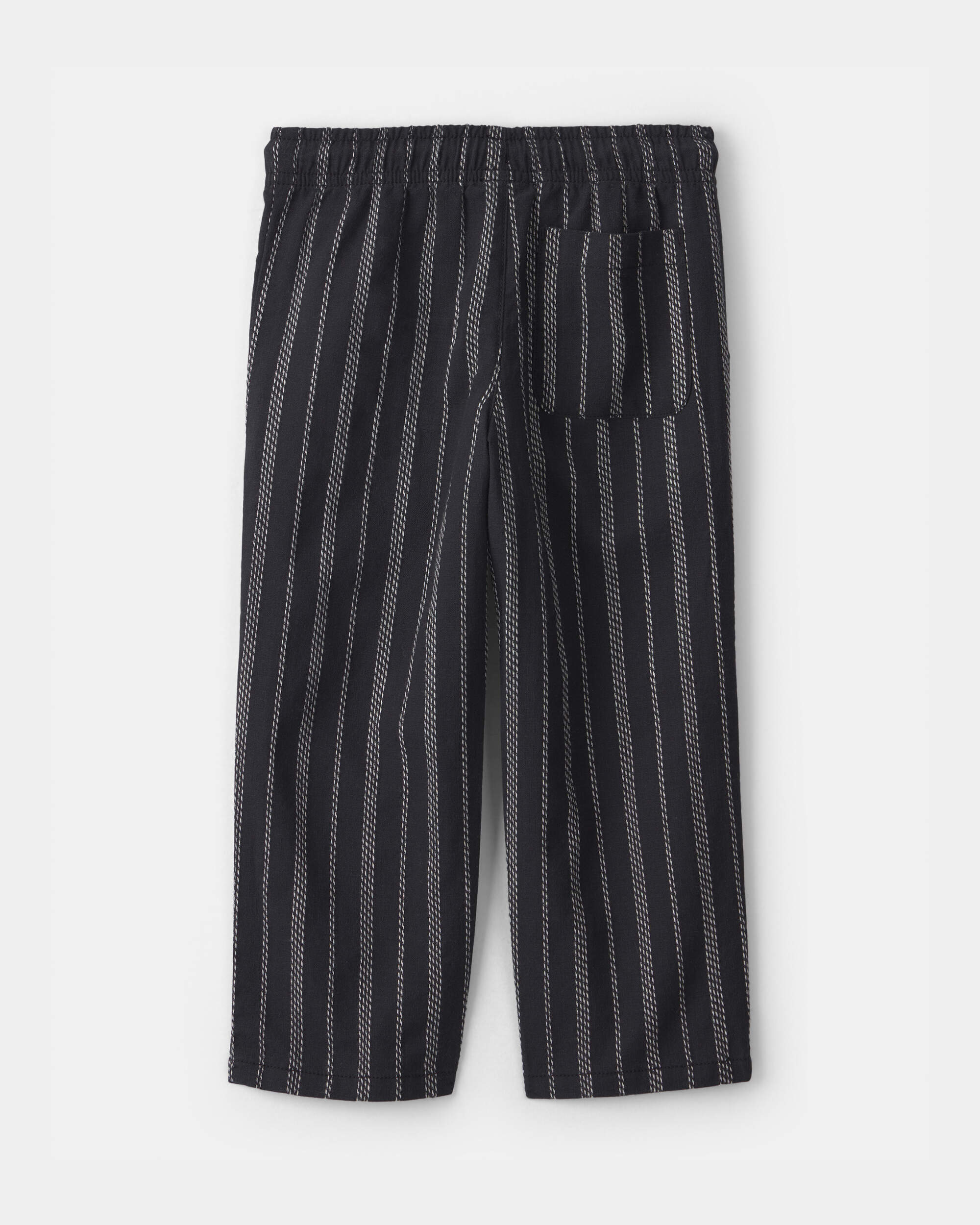Toddler Boy Stripe Pants - Black