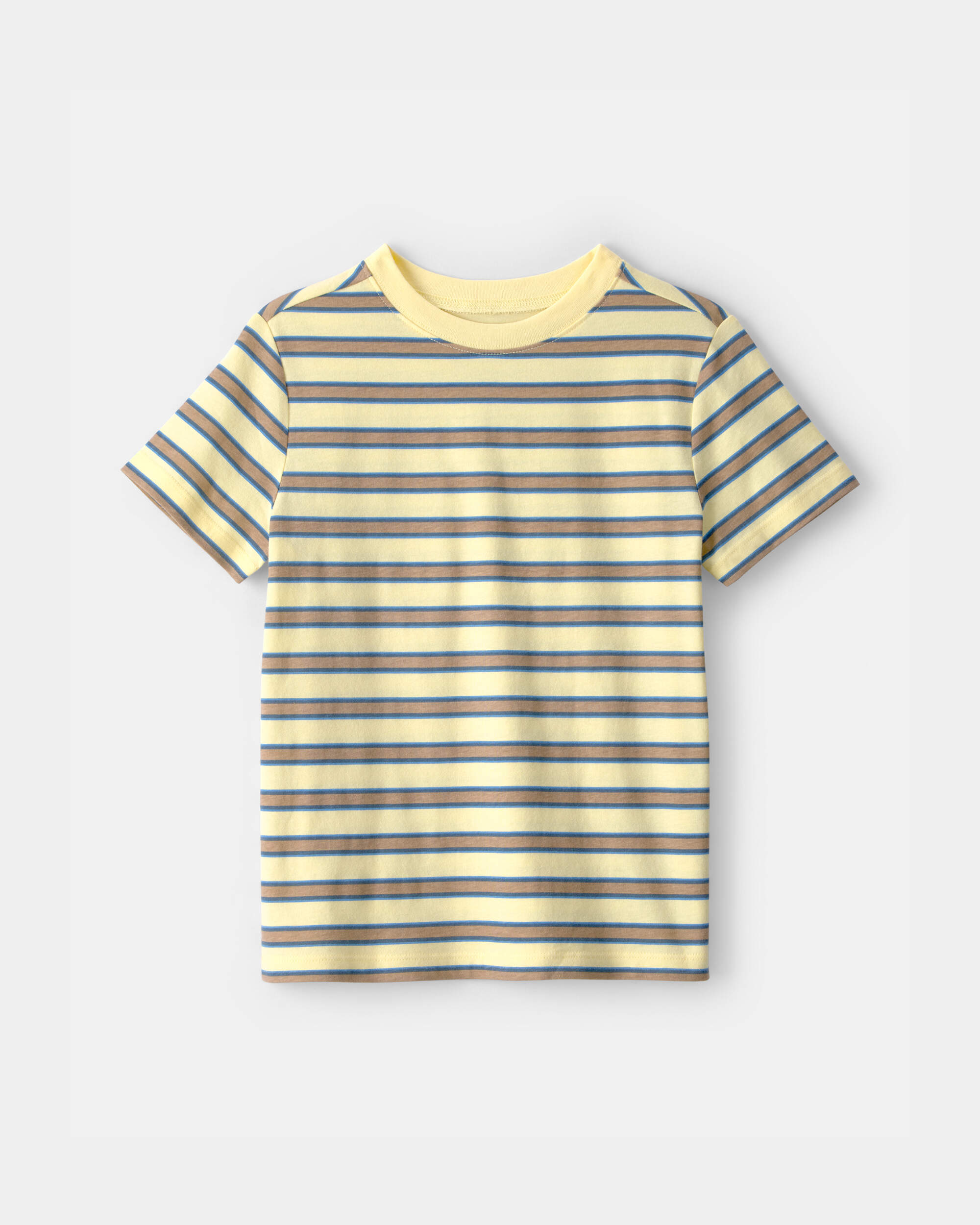 Kids Striped T-Shirt - Yellow/Brown