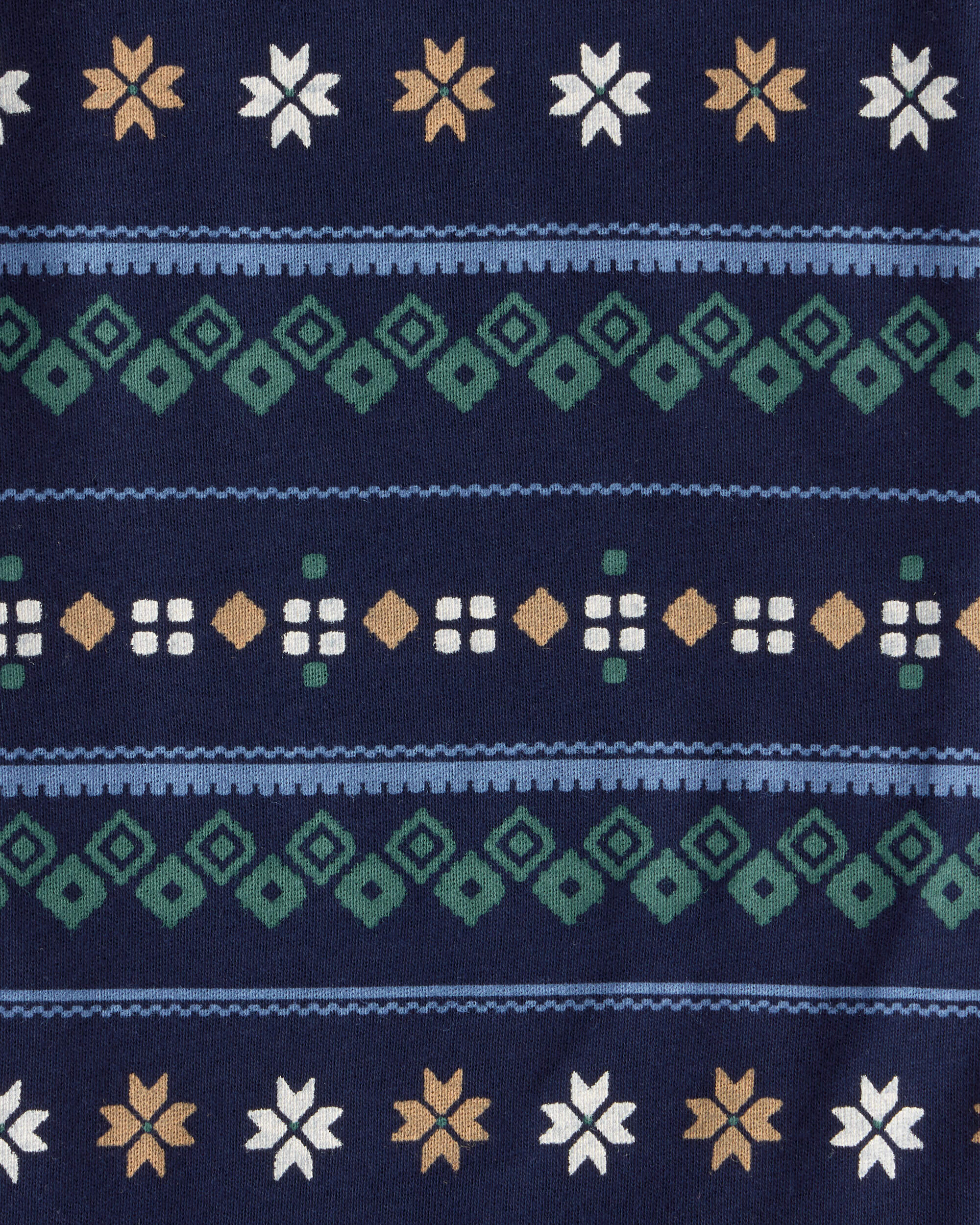 Baby Boy 4-Pack Fair Isle Long-Sleeve Multipack Bodysuits - Blue/Navy/Green