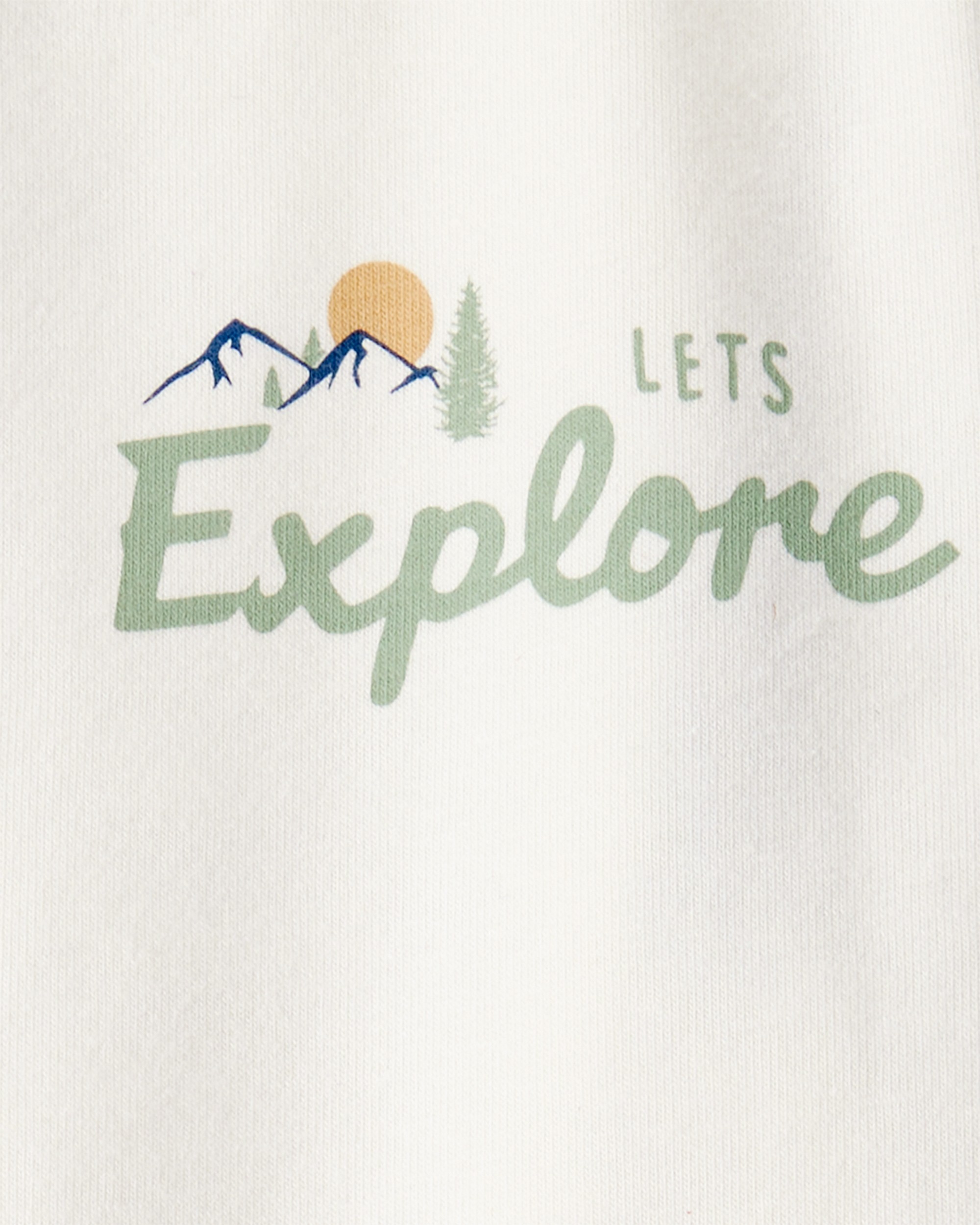 Baby Girl Organic Cotton Let's Explore Long-Sleeve Tee