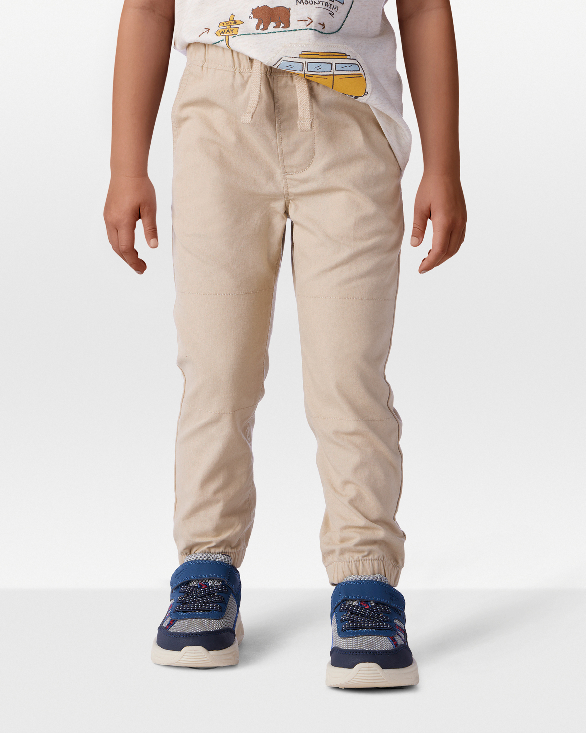 Toddler Boy Cotton Pull-On Fashion Pants - Khaki