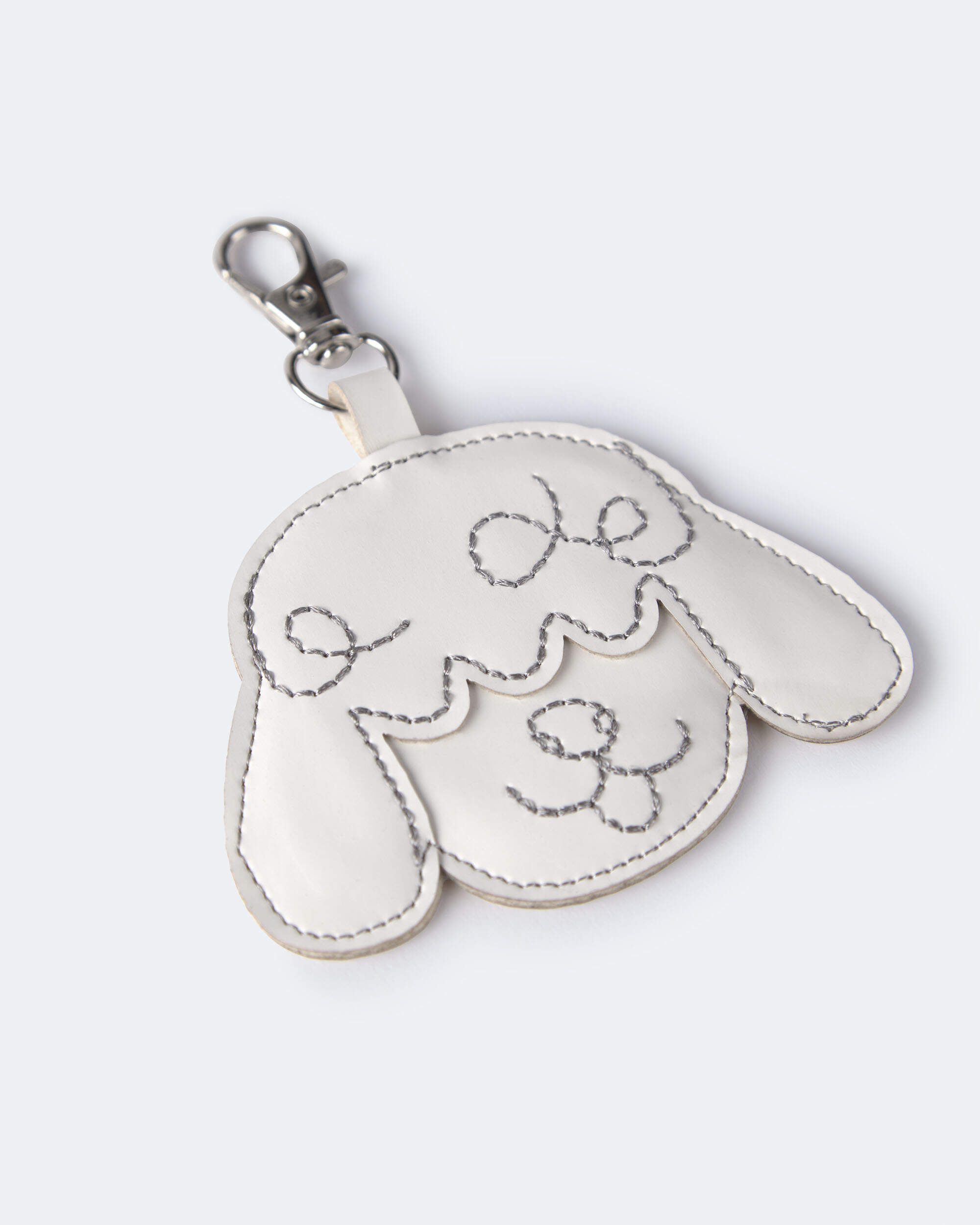 Toddler Girl Poodle Bag Charm - Cream
