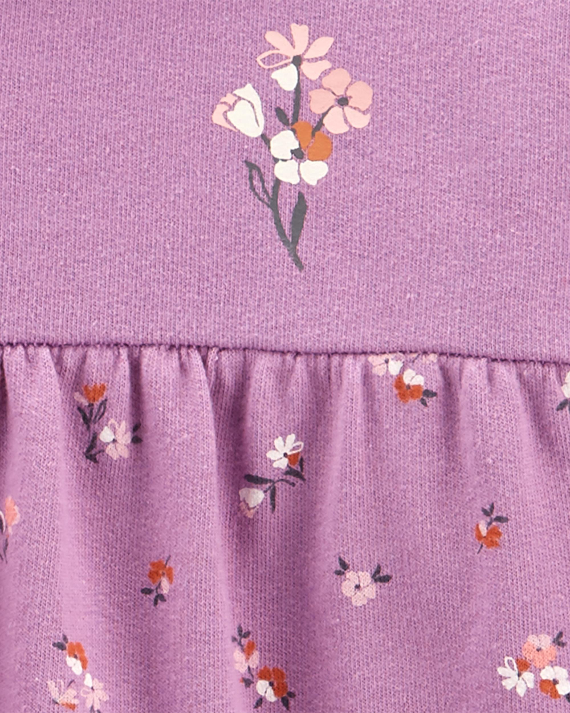 Baby 2-Piece French Terry Top & Knit Denim Pant Set