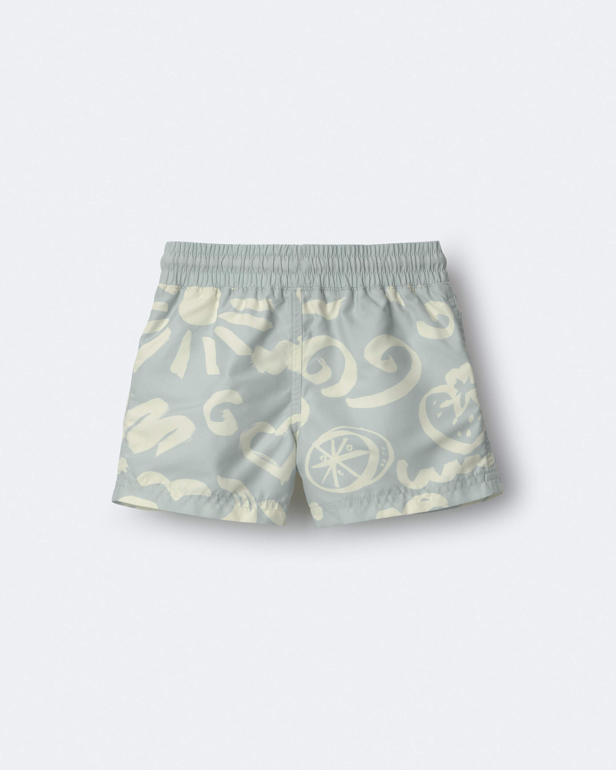 Toddler Boy Tropical Swim Trunks - Sage