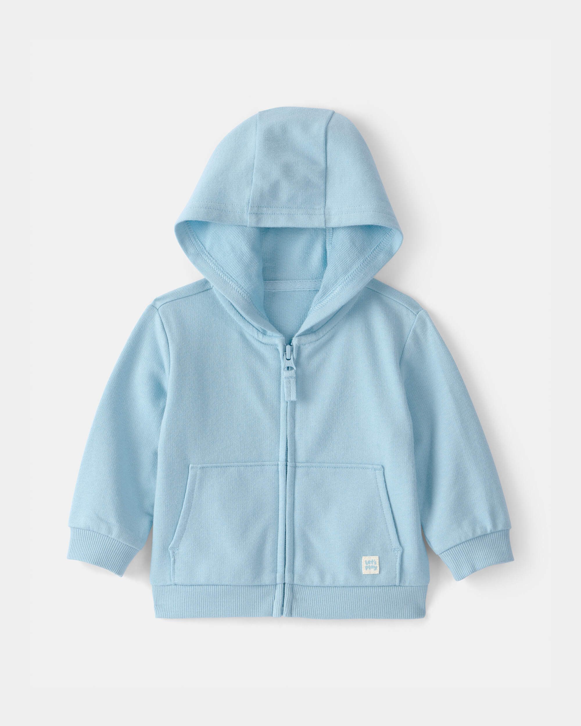 Baby French Terry Zip-Up Hoodie - Blue
