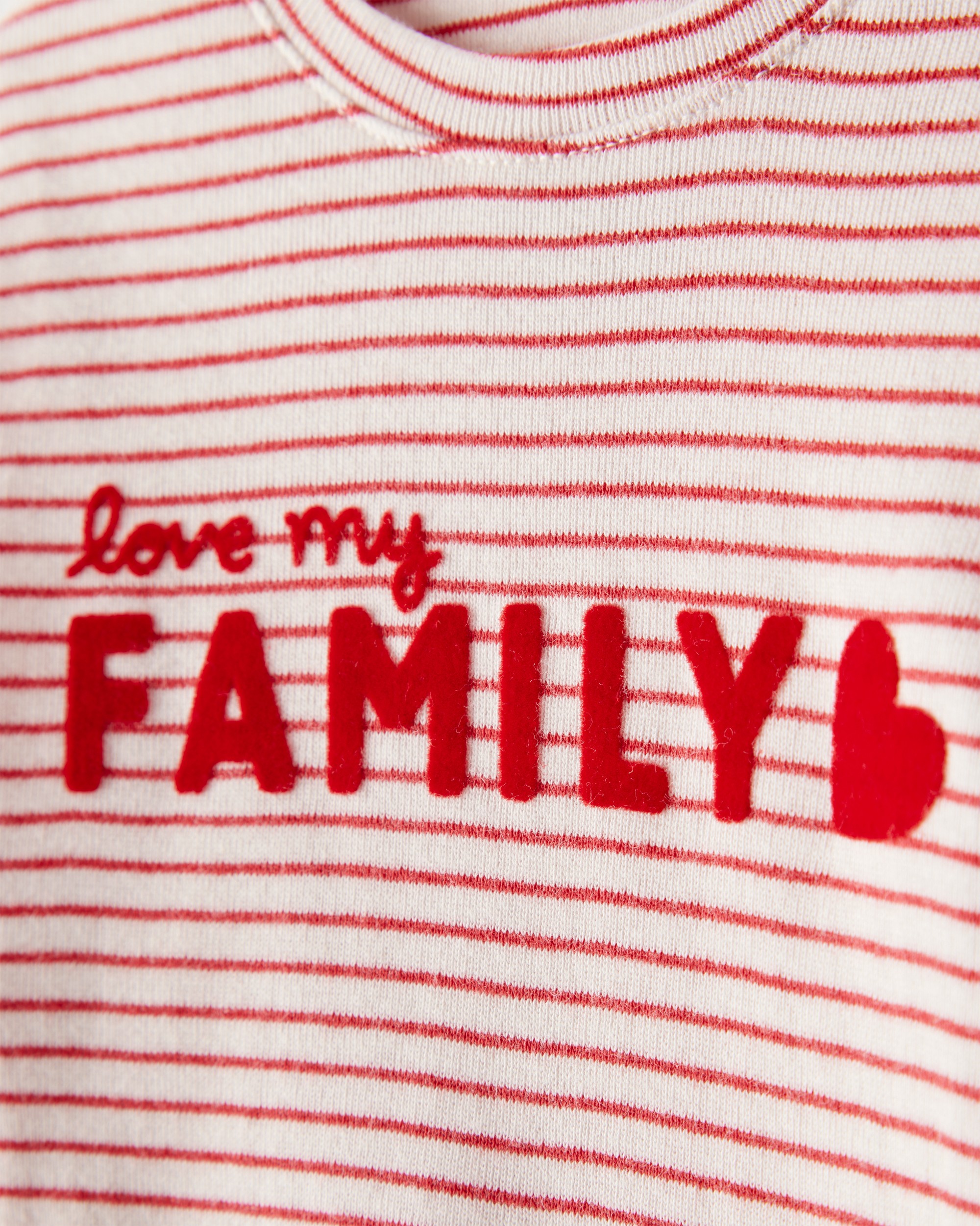 Baby Valentine's Day 2-Piece Striped Long-Sleeve Bodysuit & Pant Set - Red/White