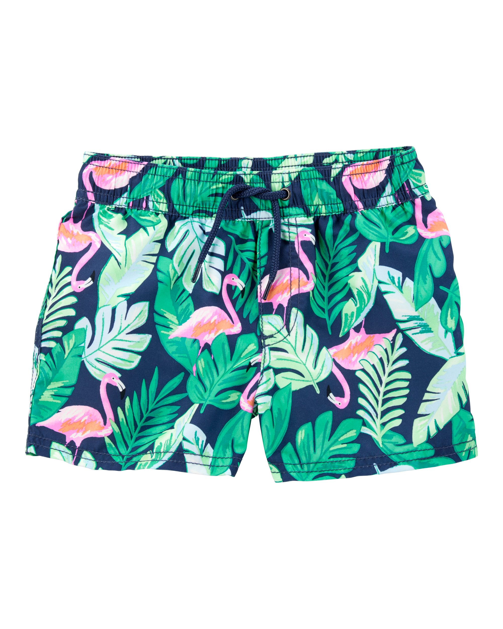Baby Boy 2-Piece Tropical Flamingo Rashguard & Swim Trunk Set