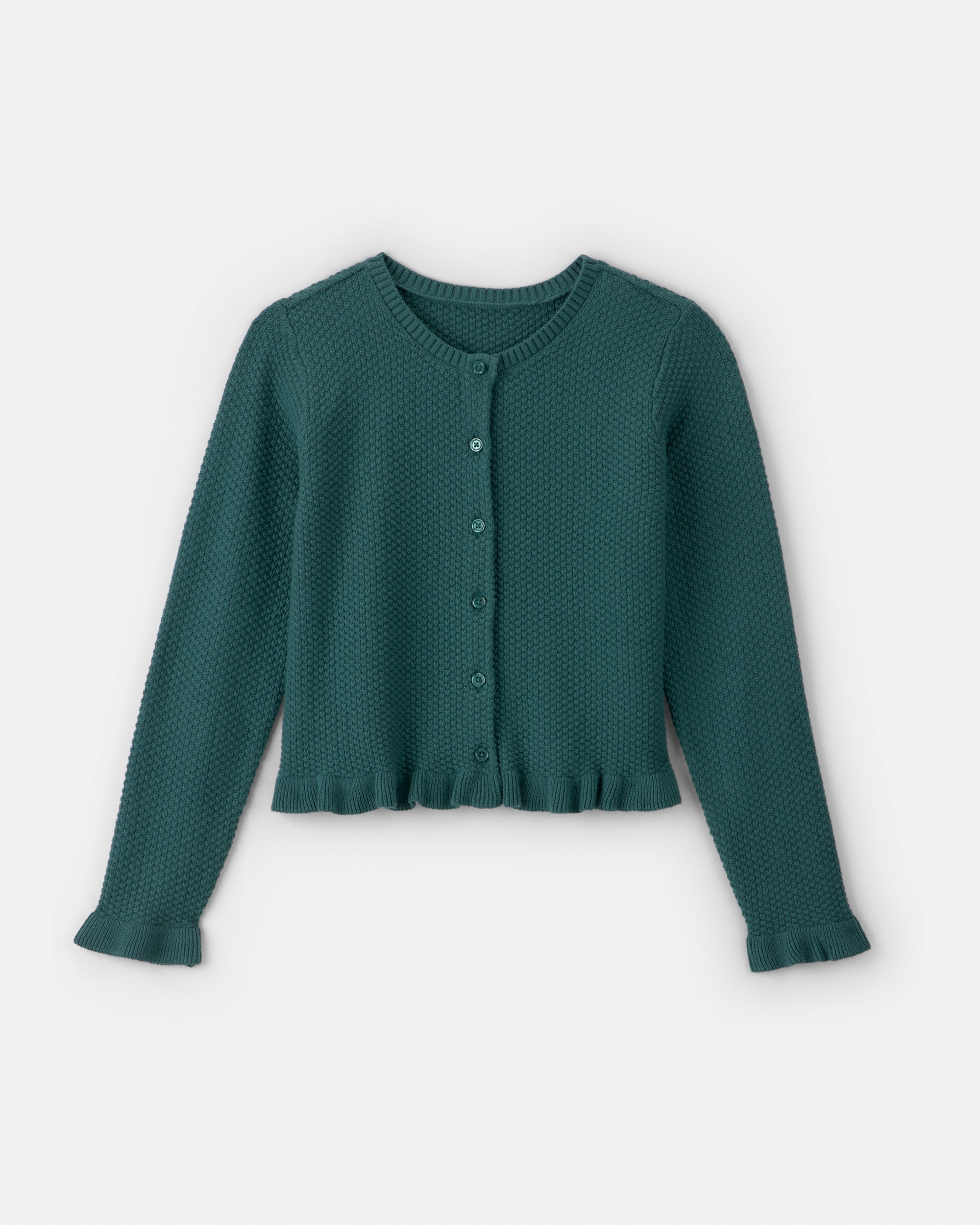 Girls Cardigan Sweater - Green