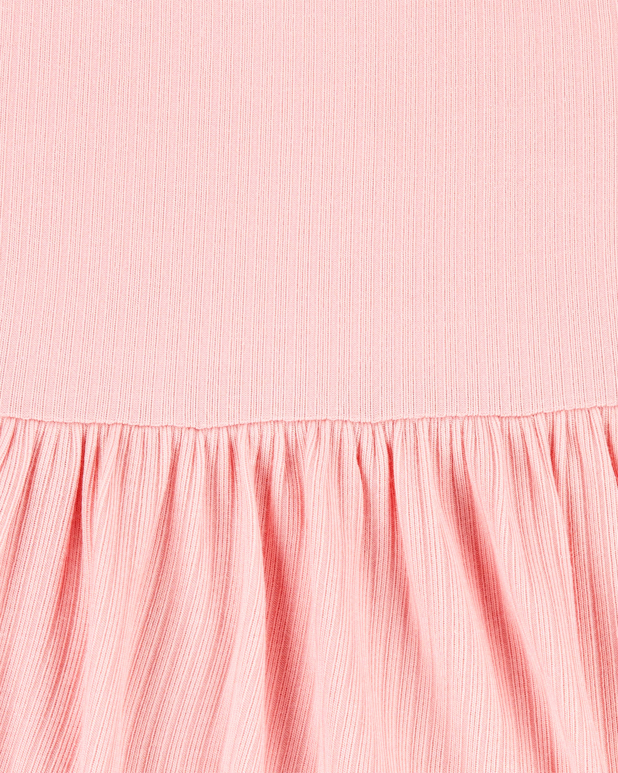 Baby Girl Solid Bodysuit Dress - Pink