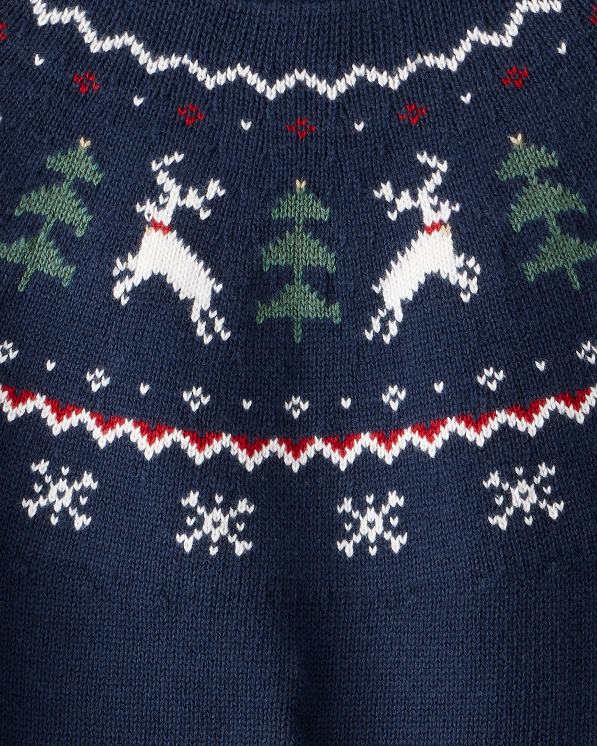 Kids Organic Cotton Fair Isle Sweater Knit Pullover