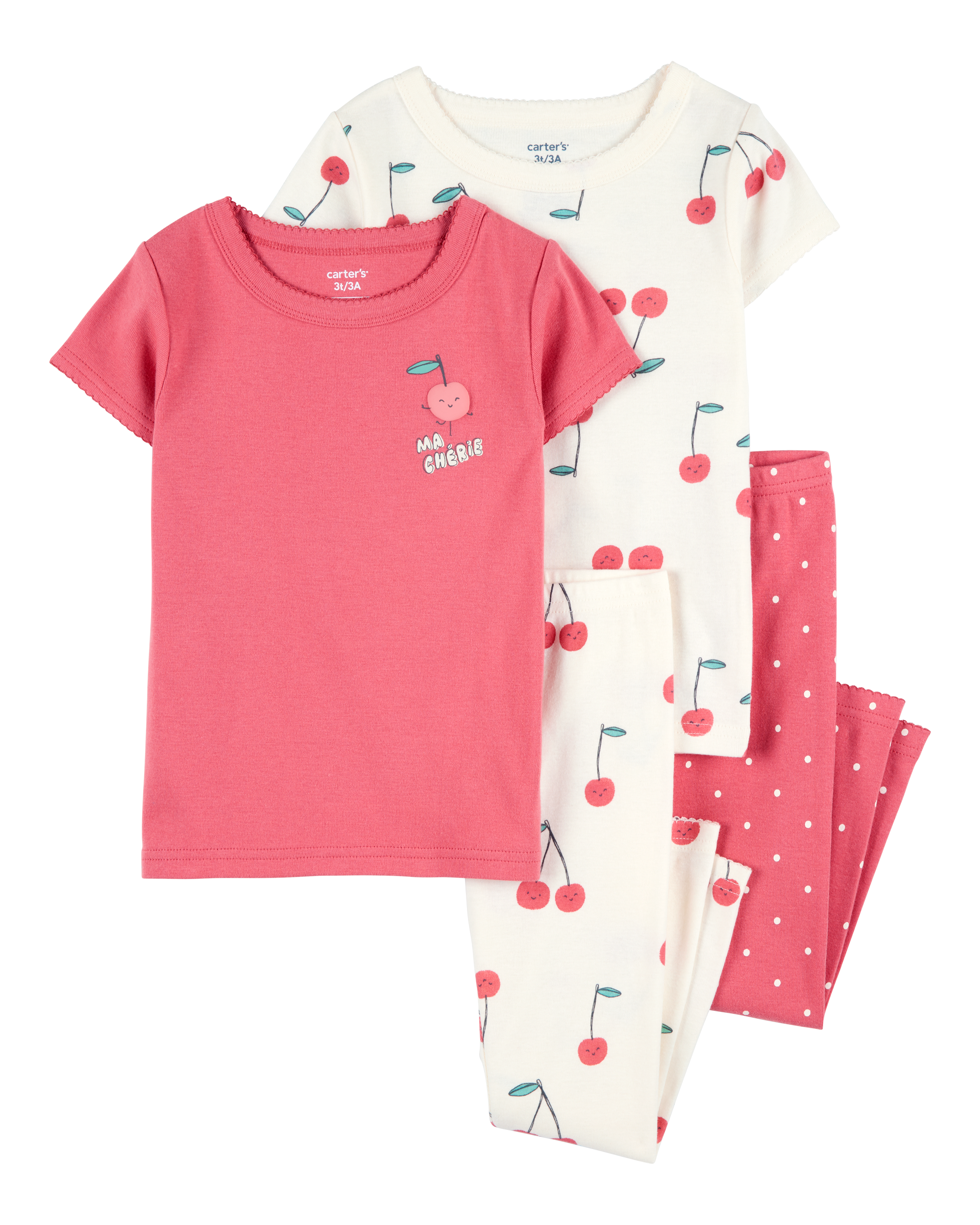 Baby 4-Piece Cherry Cotton Pyjamas