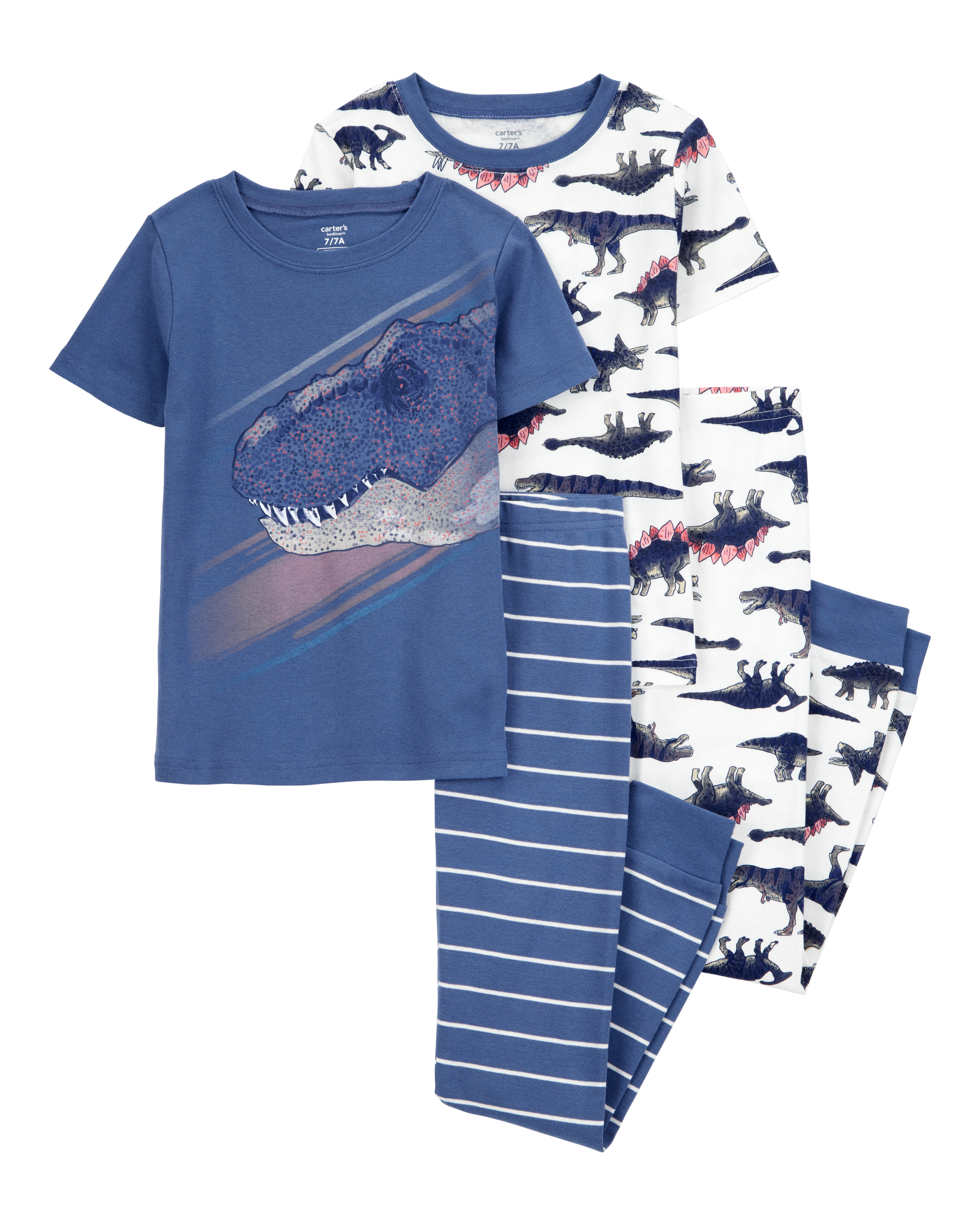 Kid 4-Piece Dinosaur Cotton Pyjamas