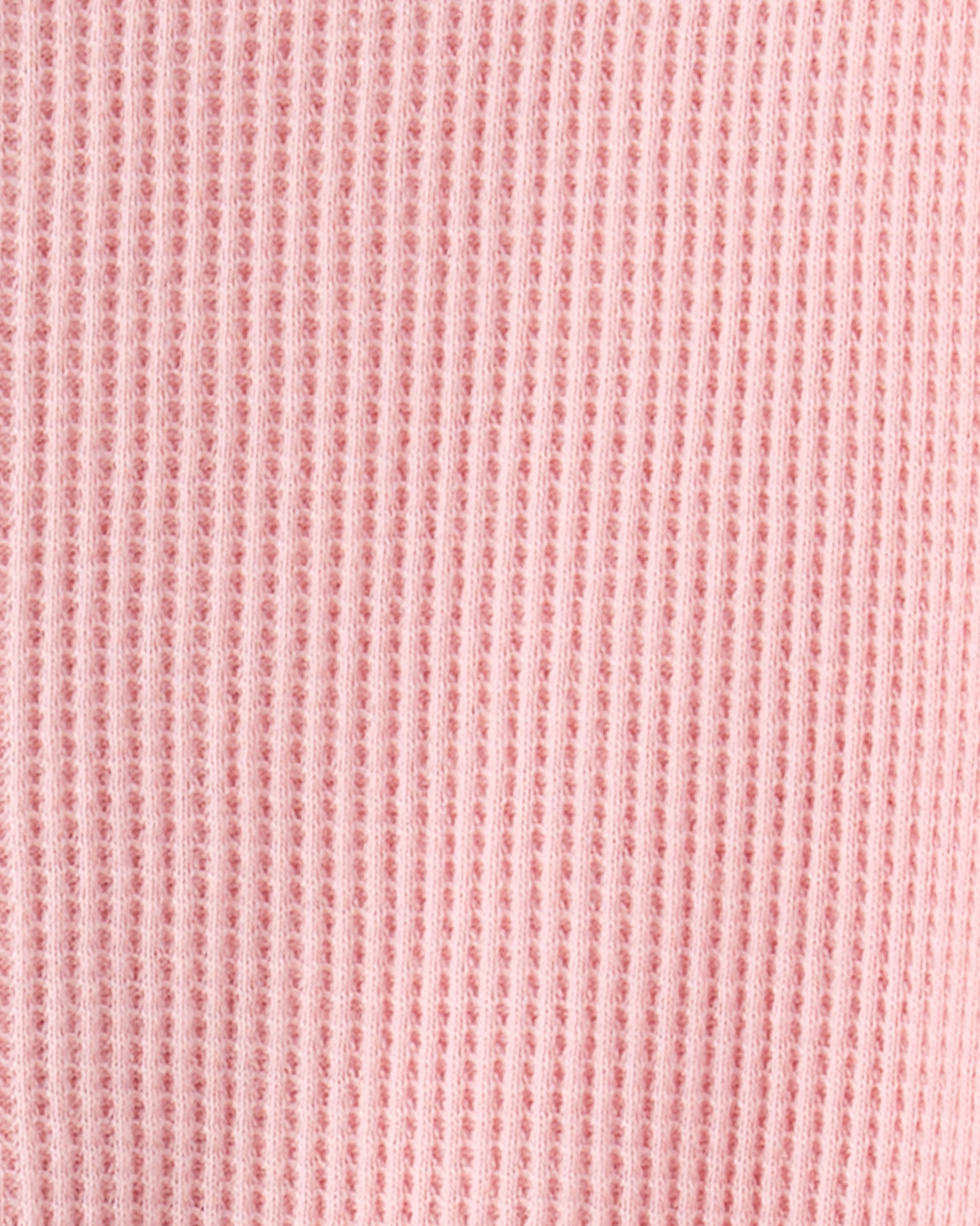 Baby Girl Cotton Long-Sleeve  2-Way Zip Sleeper - Pink