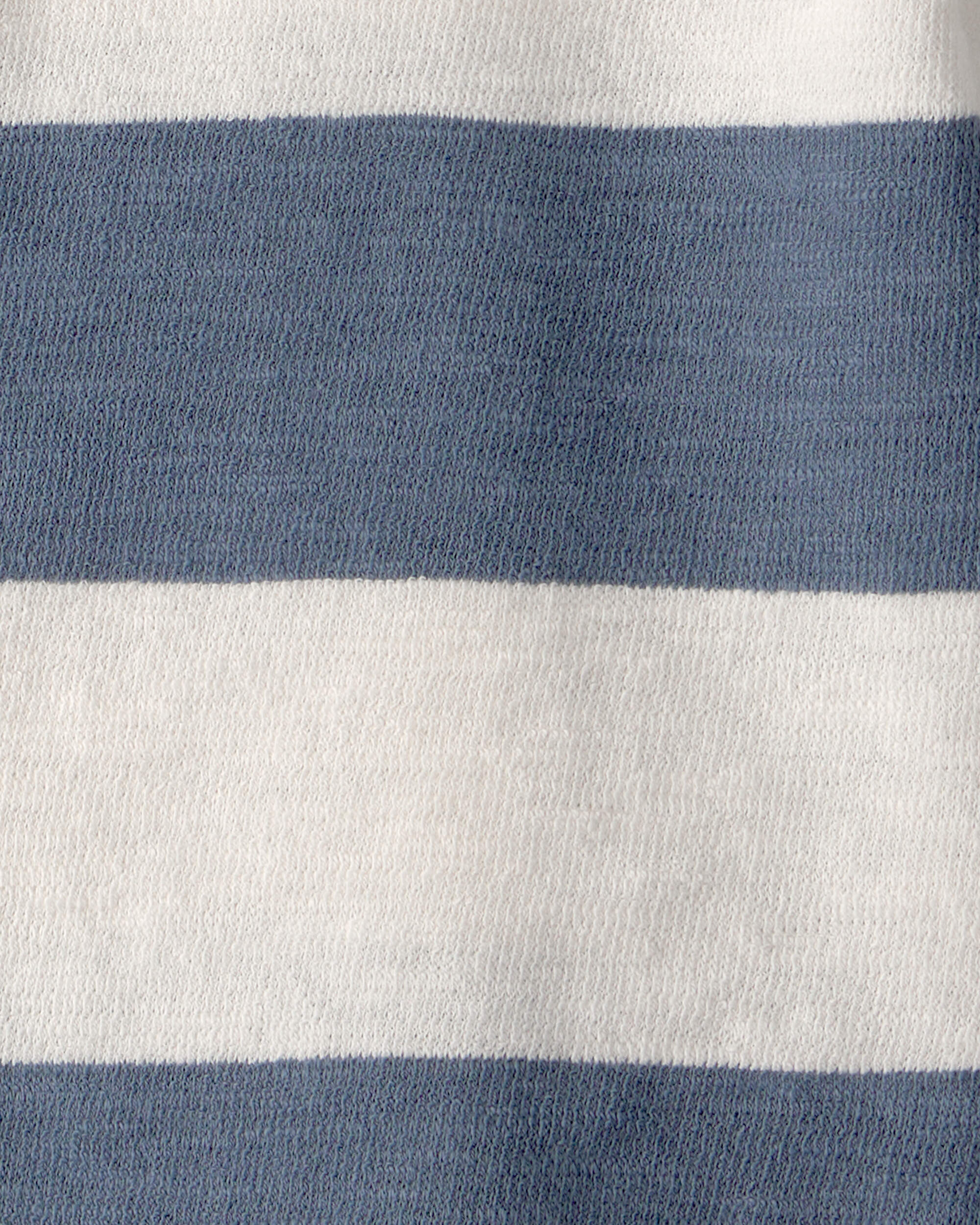 Toddler Boy Collared Shirt Made with Organic Cotton Stripes