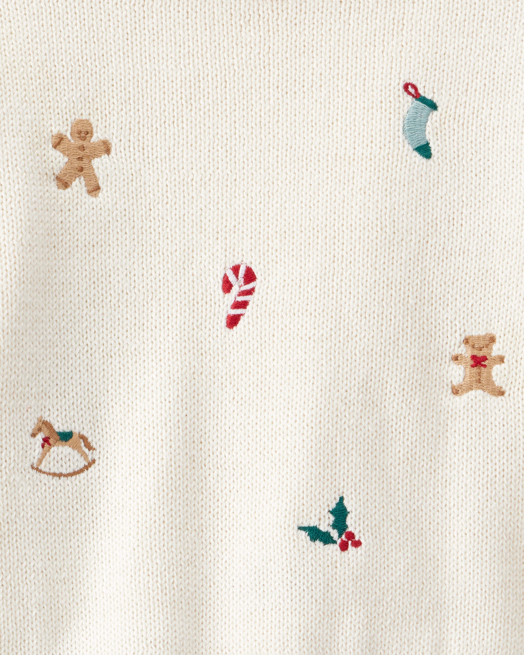 Baby Boy Holiday Print Long-Sleeve Sweater & Pant Set - White