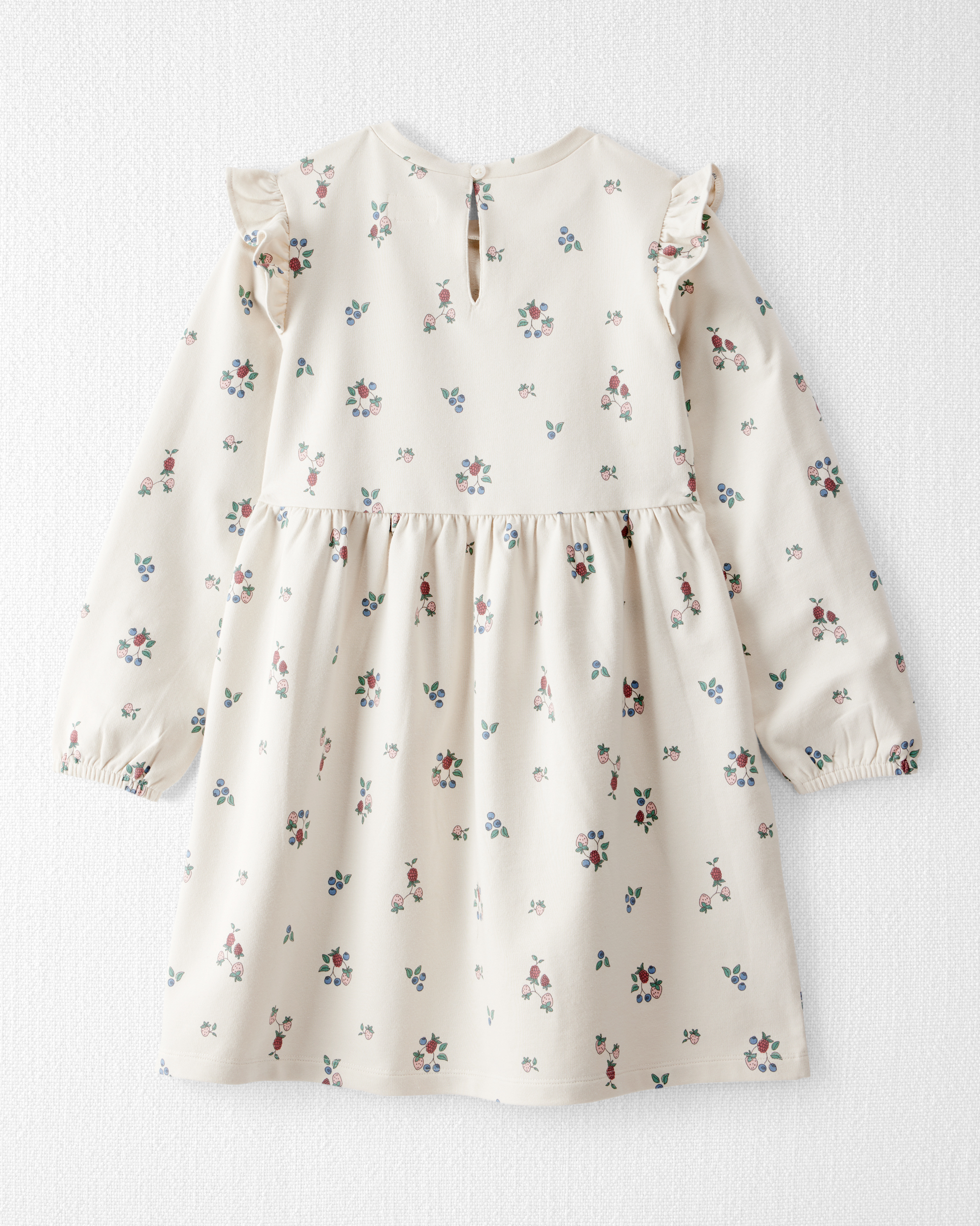 Kid Organic Cotton French Terry Dress Berry Blossom Print