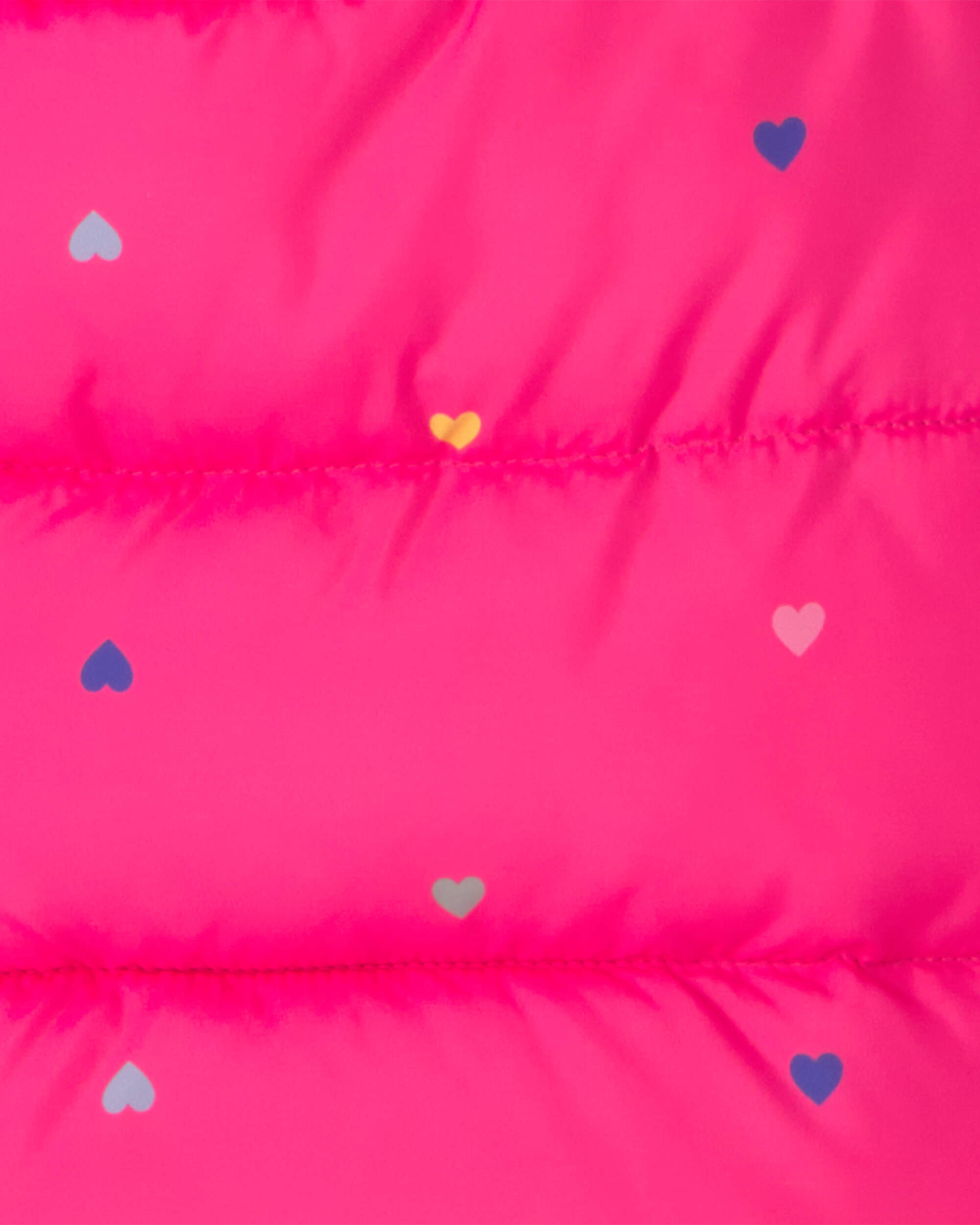 Girls Midweight Packable Puffer- Pink