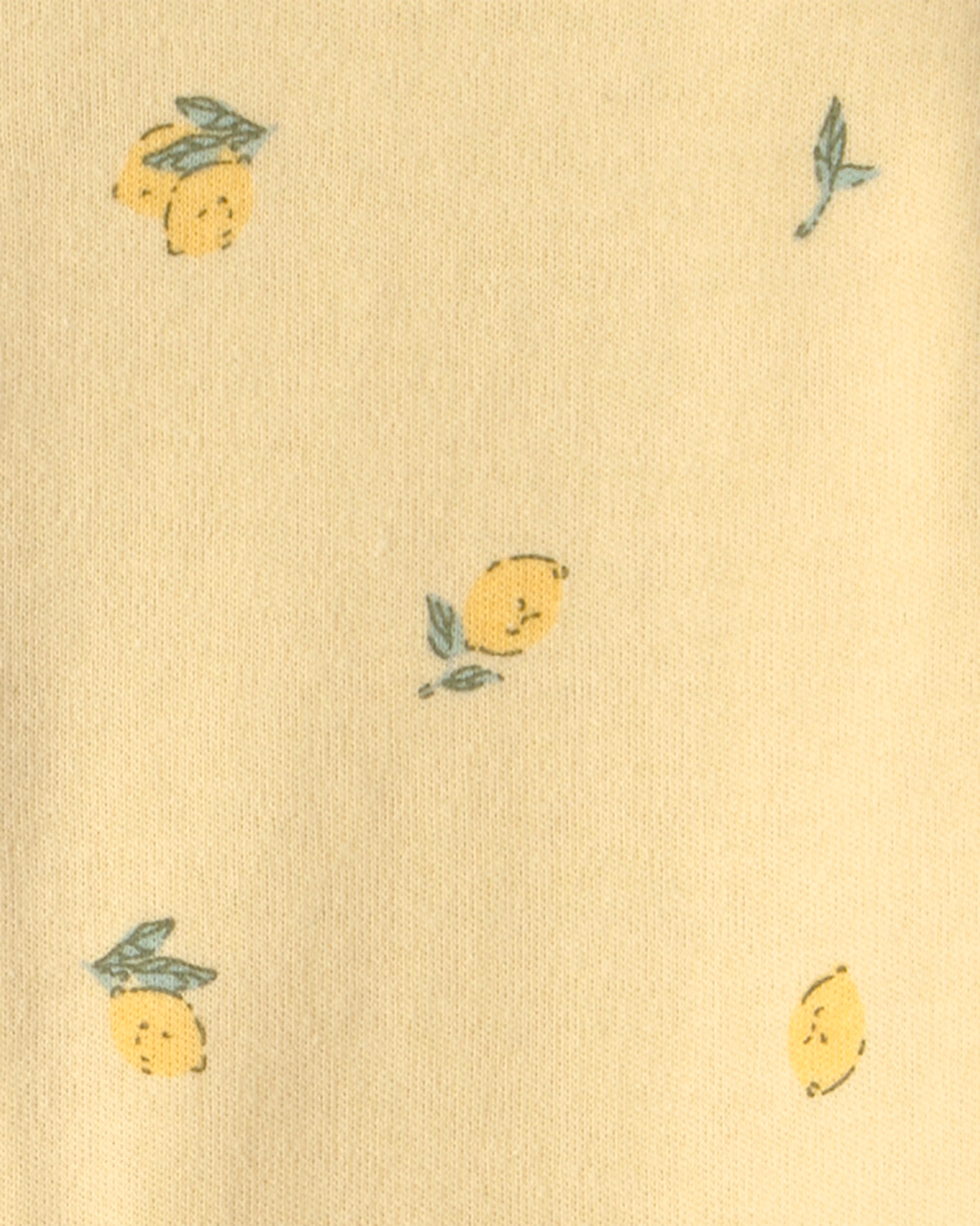 Baby Lemon 2-Way Zip 100% Cotton Sleeper - Yellow
