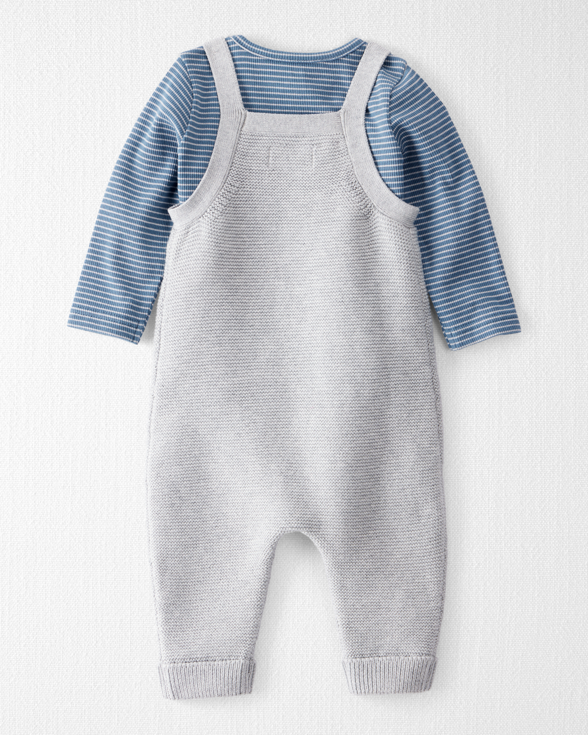 Baby Boy 2-Piece Organic Cotton Overall Set - Blue