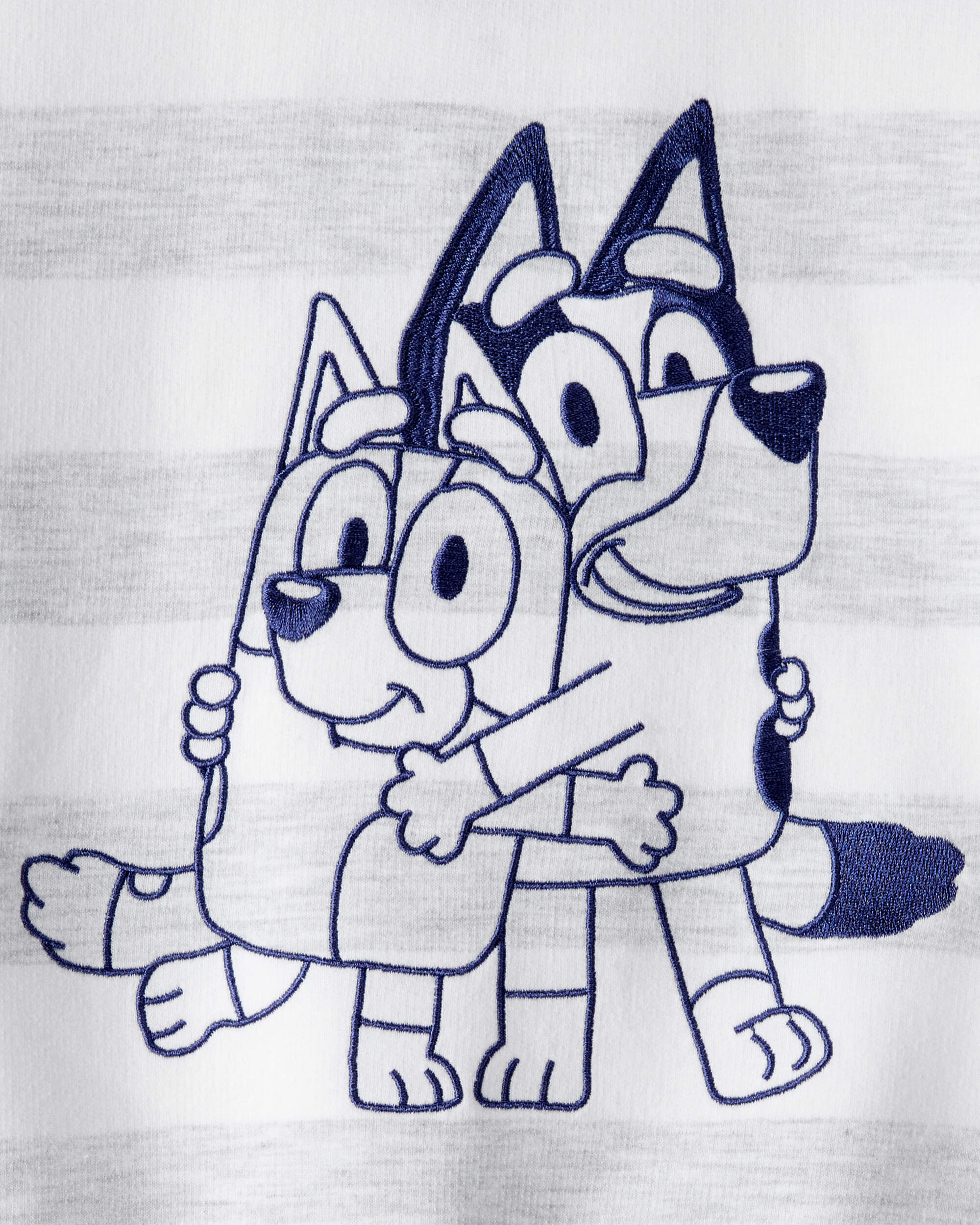 Toddler Bluey Striped French Terry Pullover - Grey