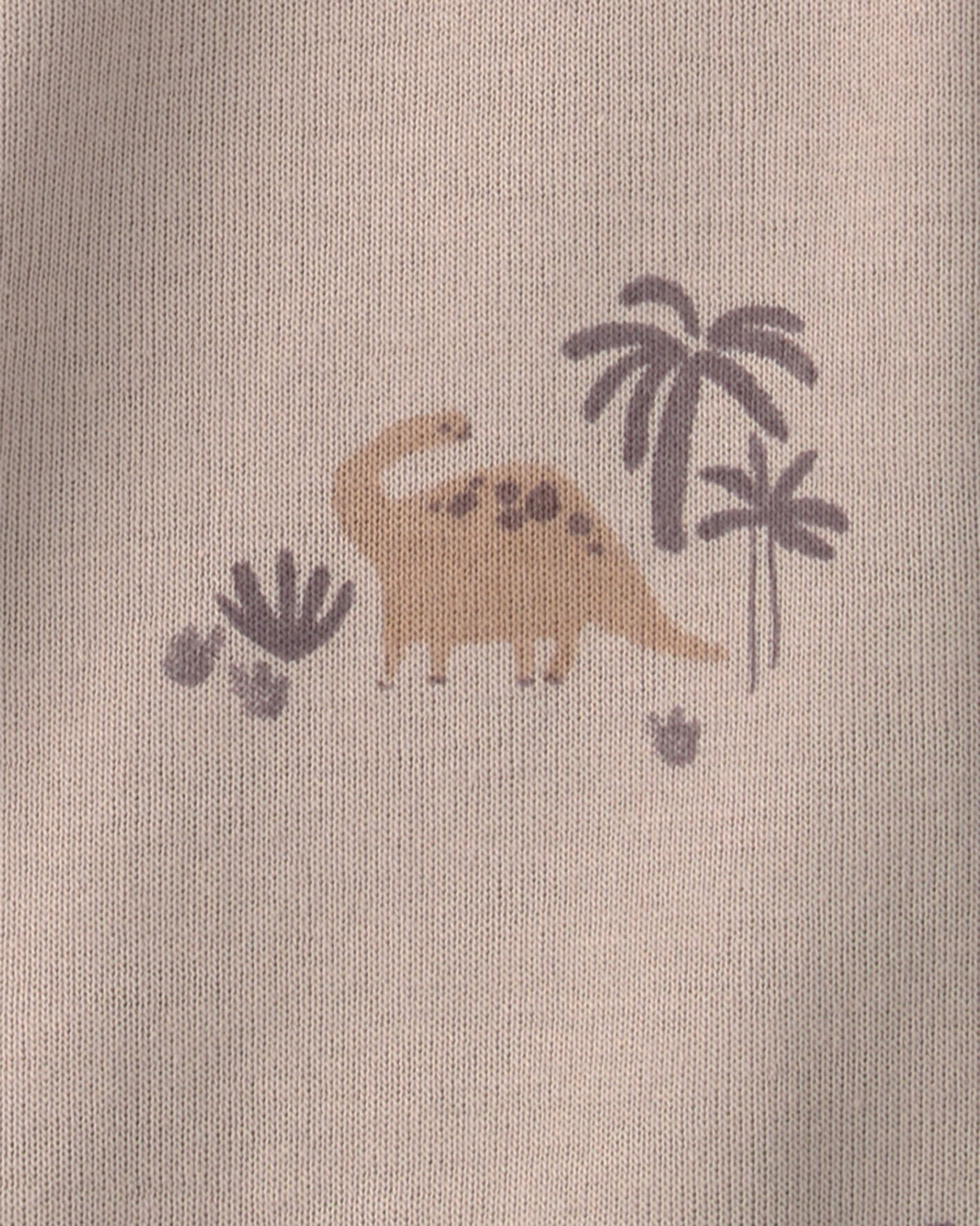 Baby Boy Dinosaur Short-Sleeve Romper - Brown