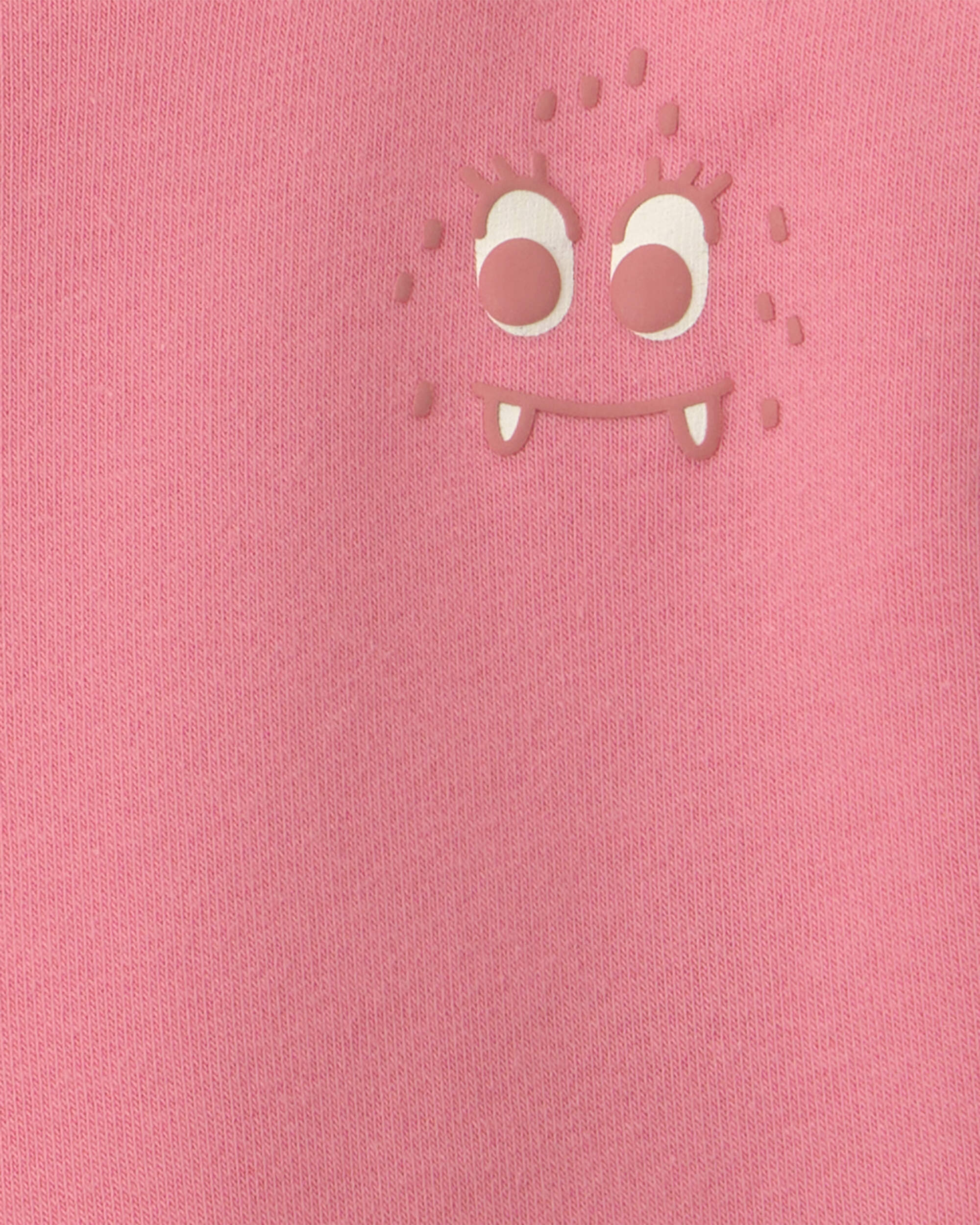 Baby Girl Cozy Monster Fleece Pullover Sweatshirt - Pink