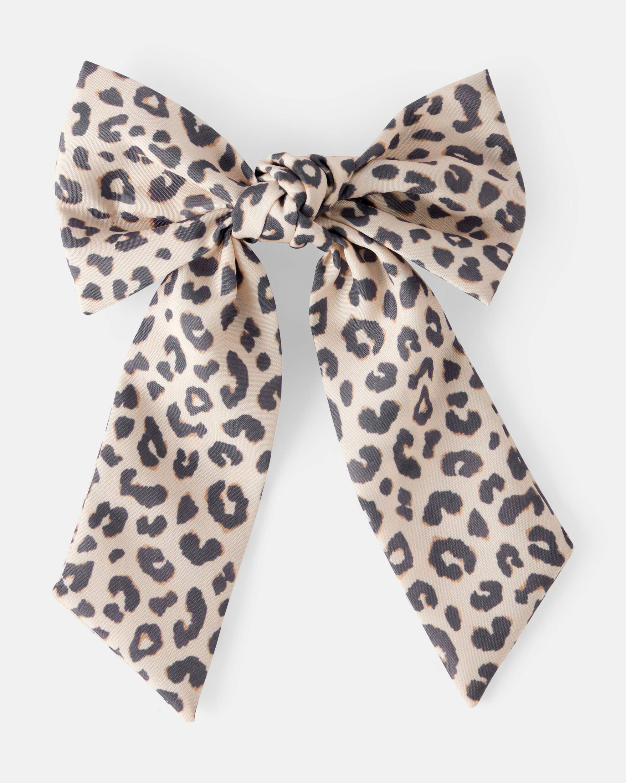 Girls Leopard Print Bow Hair Clip