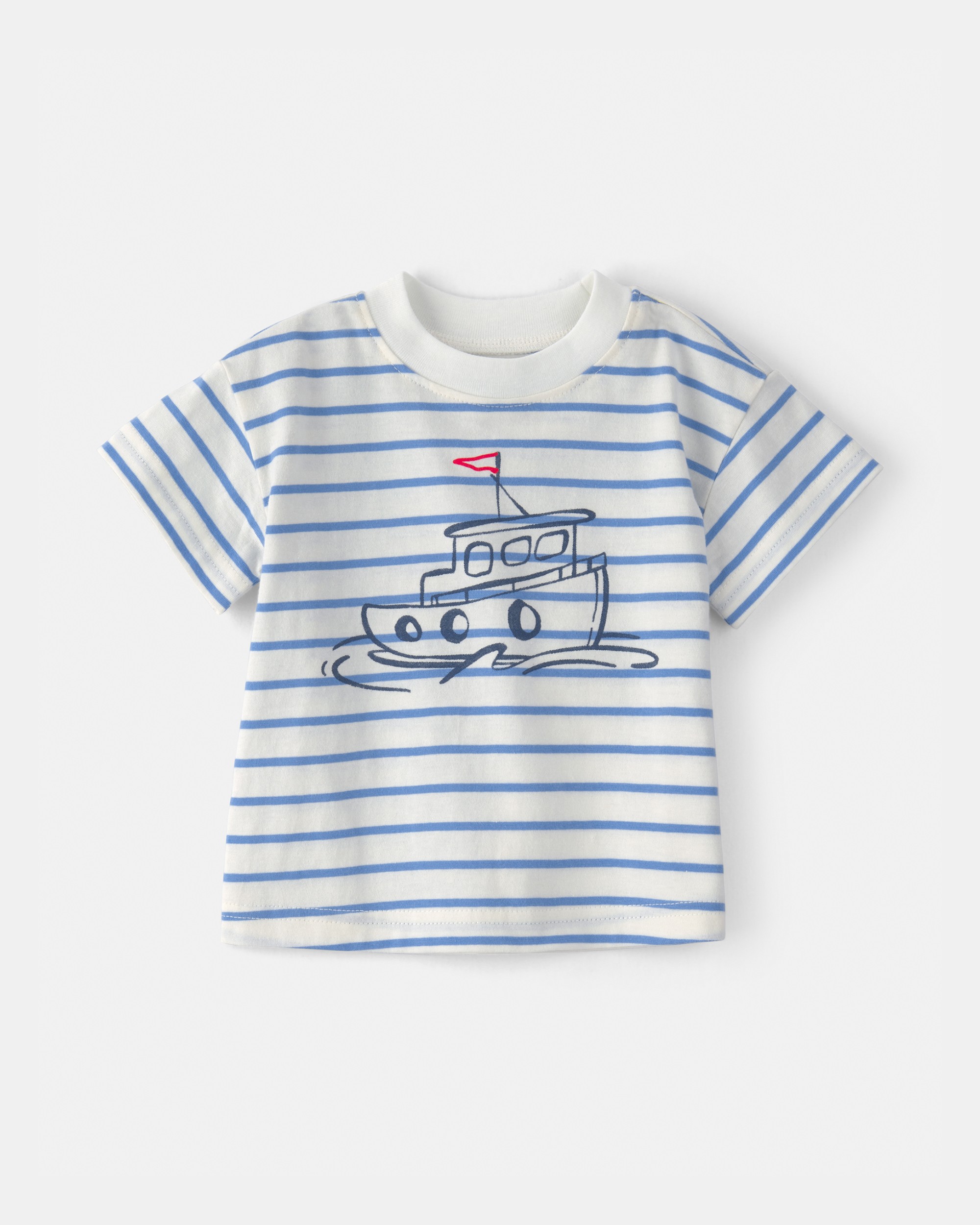 Baby Boy 3-Piece Nautical Short-Sleeve Tops & Short Set - Blue