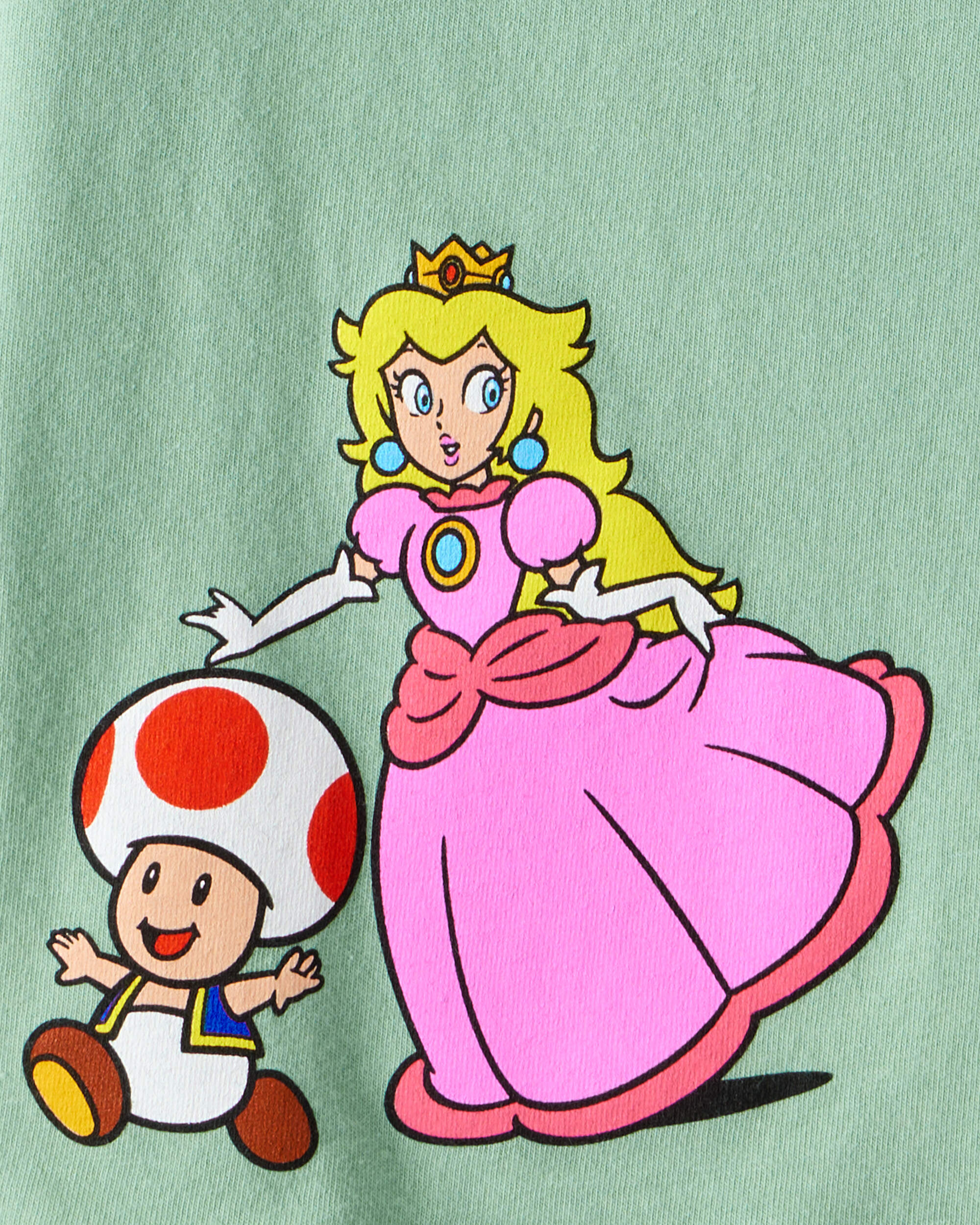 Girls Super Mario Bros™ Princess Peach Short-Sleeve Graphic Tee - Green