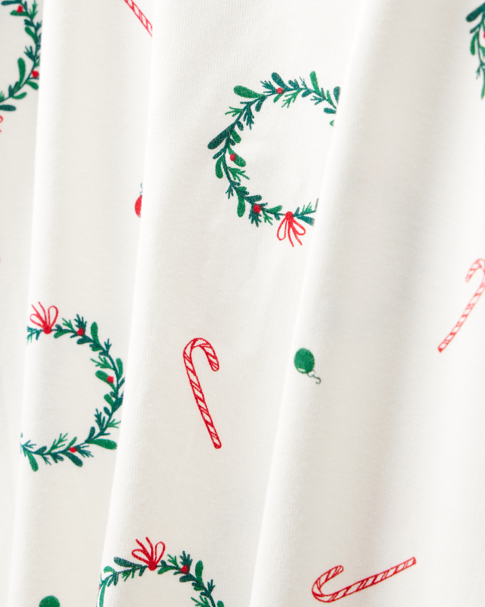 Toddler Christmas Wreath Print PurelySoft Snug Fit 2-Piece pyjamas - White