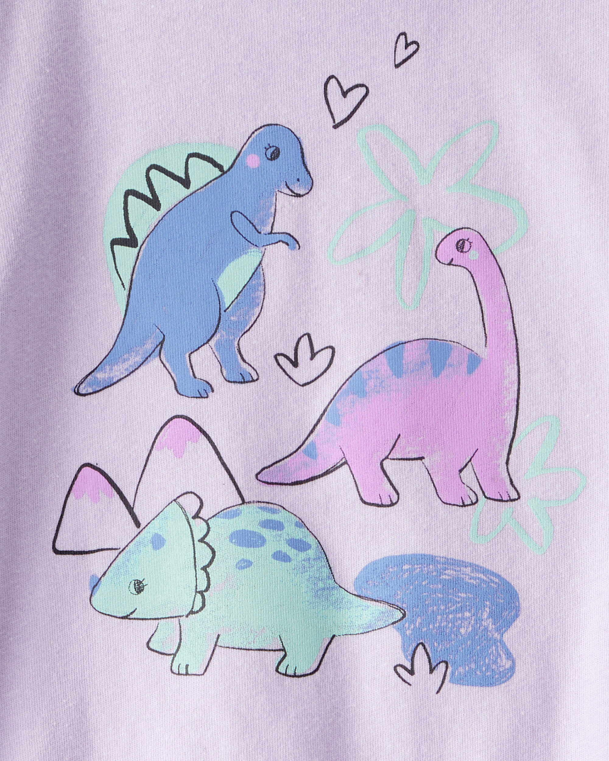 Toddler Girl Dinosaur Long-Sleeve Graphic Tee - Purple