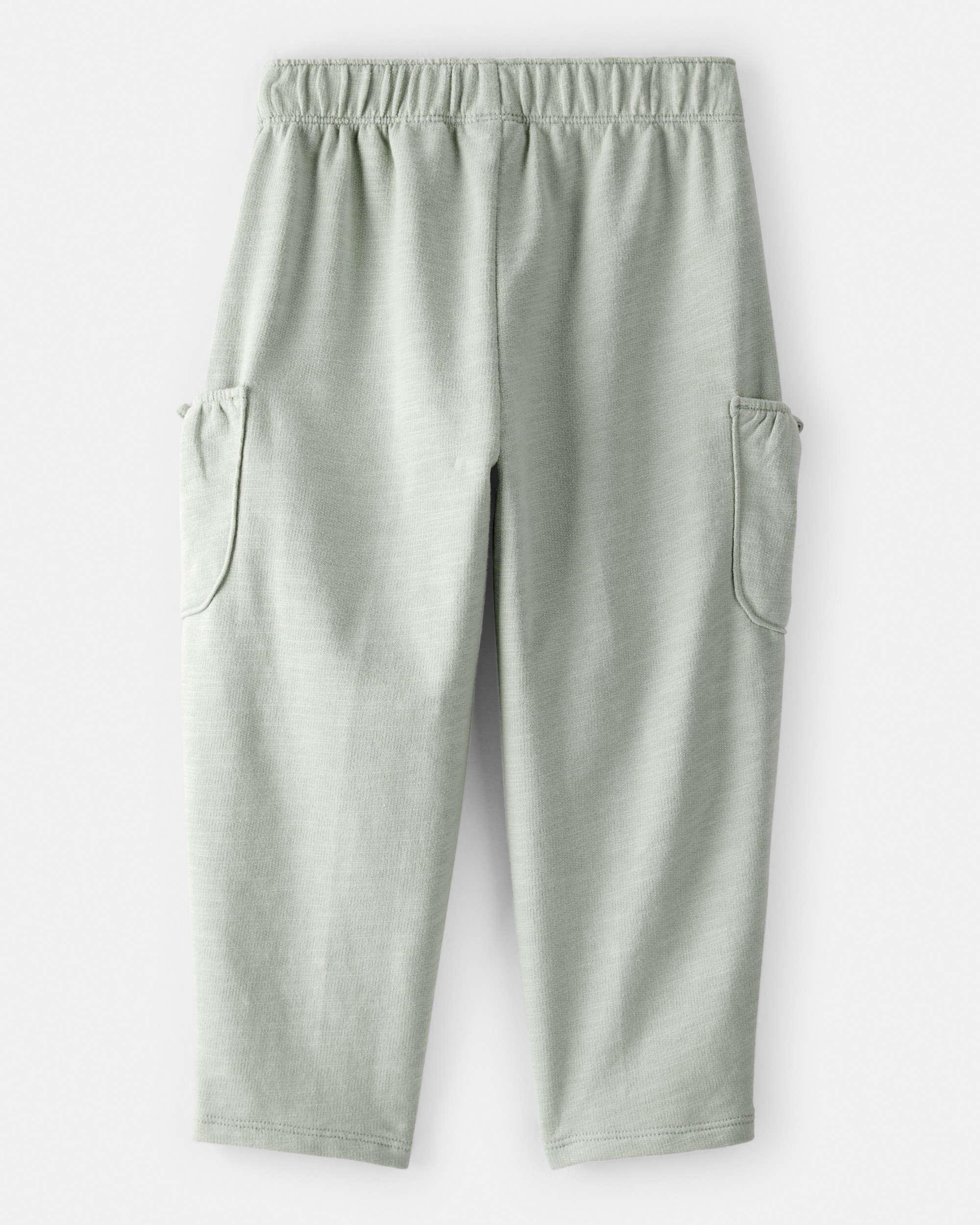 Toddler Girl Bow Pocket French Terry Pants - Green