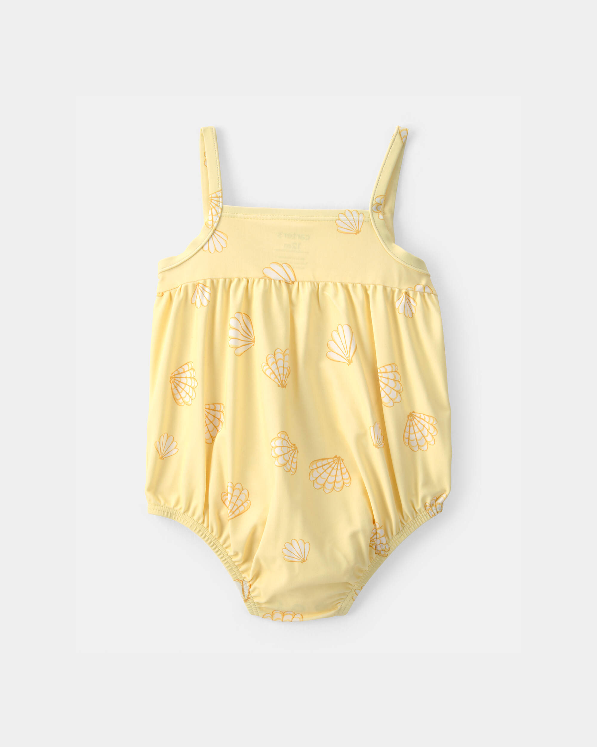 Baby Girl 1-Piece Shell Swimsuit - Yellow