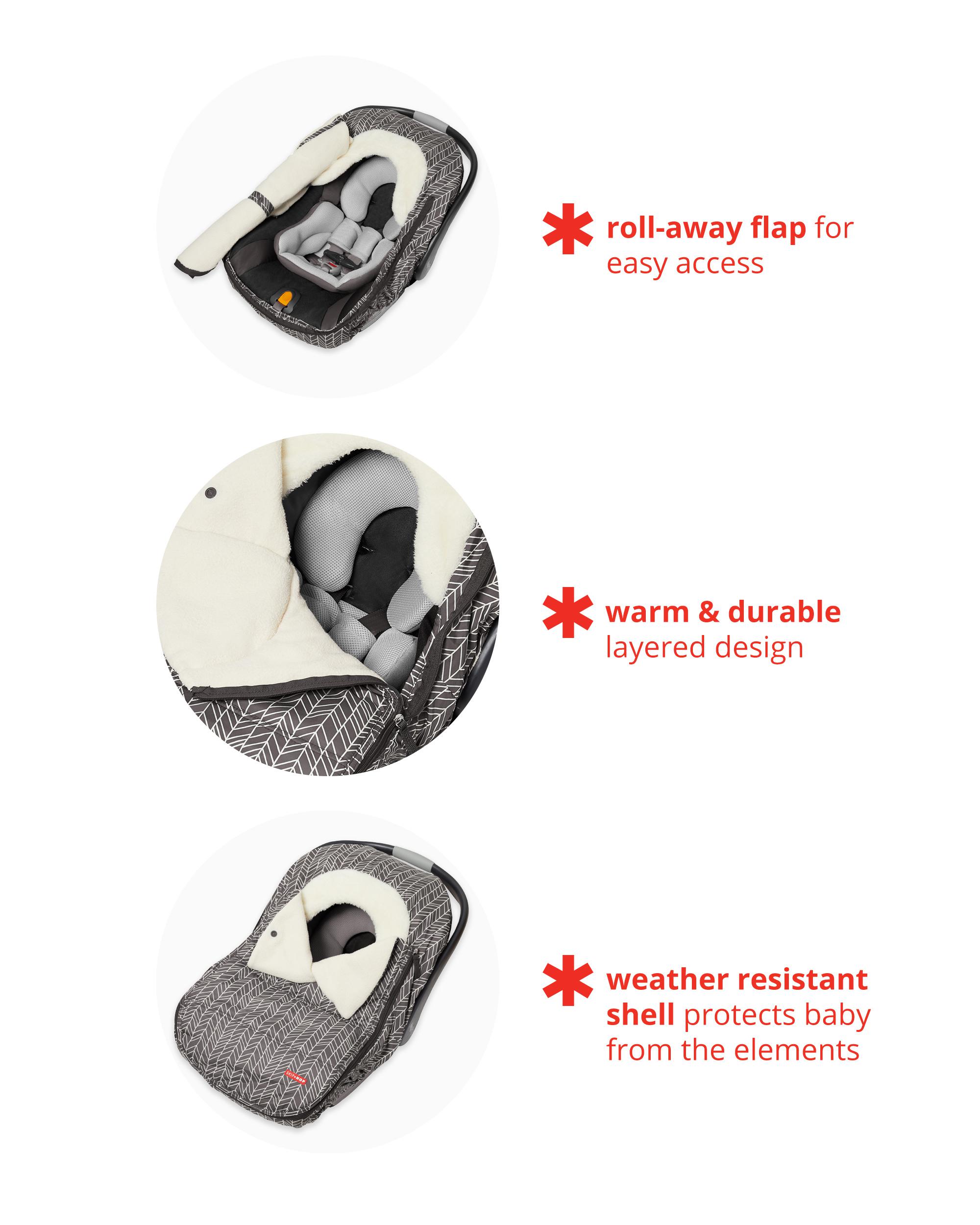 STROLL & GO Car Seat Cover - Grey Feather
