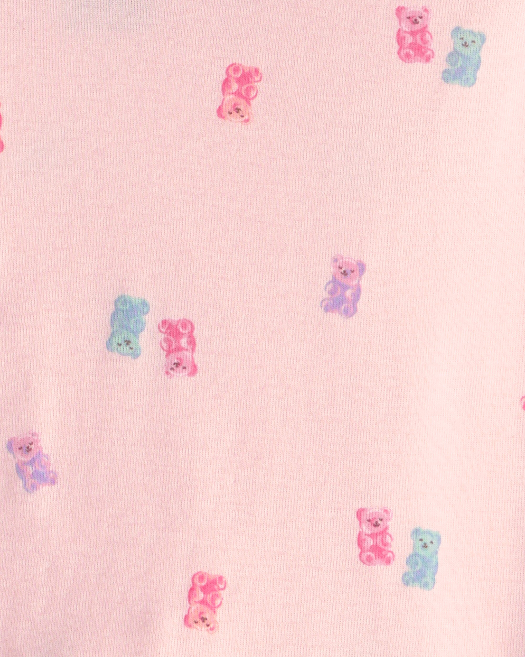 Girls Ice Cream 100% Cotton Short-Sleeve Snug Fit 4-Piece Pyjama Set - Pink/Blue