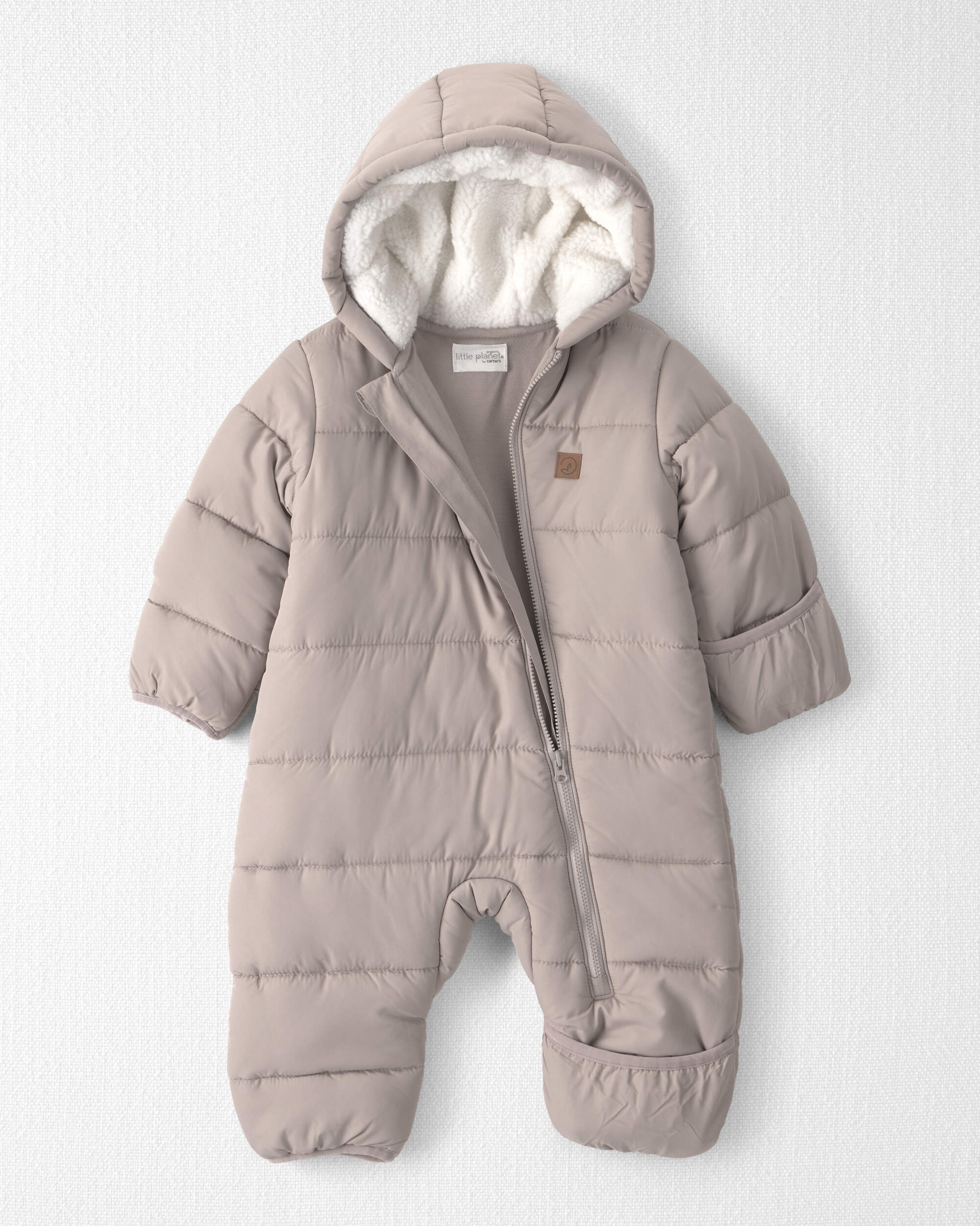 Baby 1-Piece Teddy Fleece Snowsuit Made with Recycled Materials