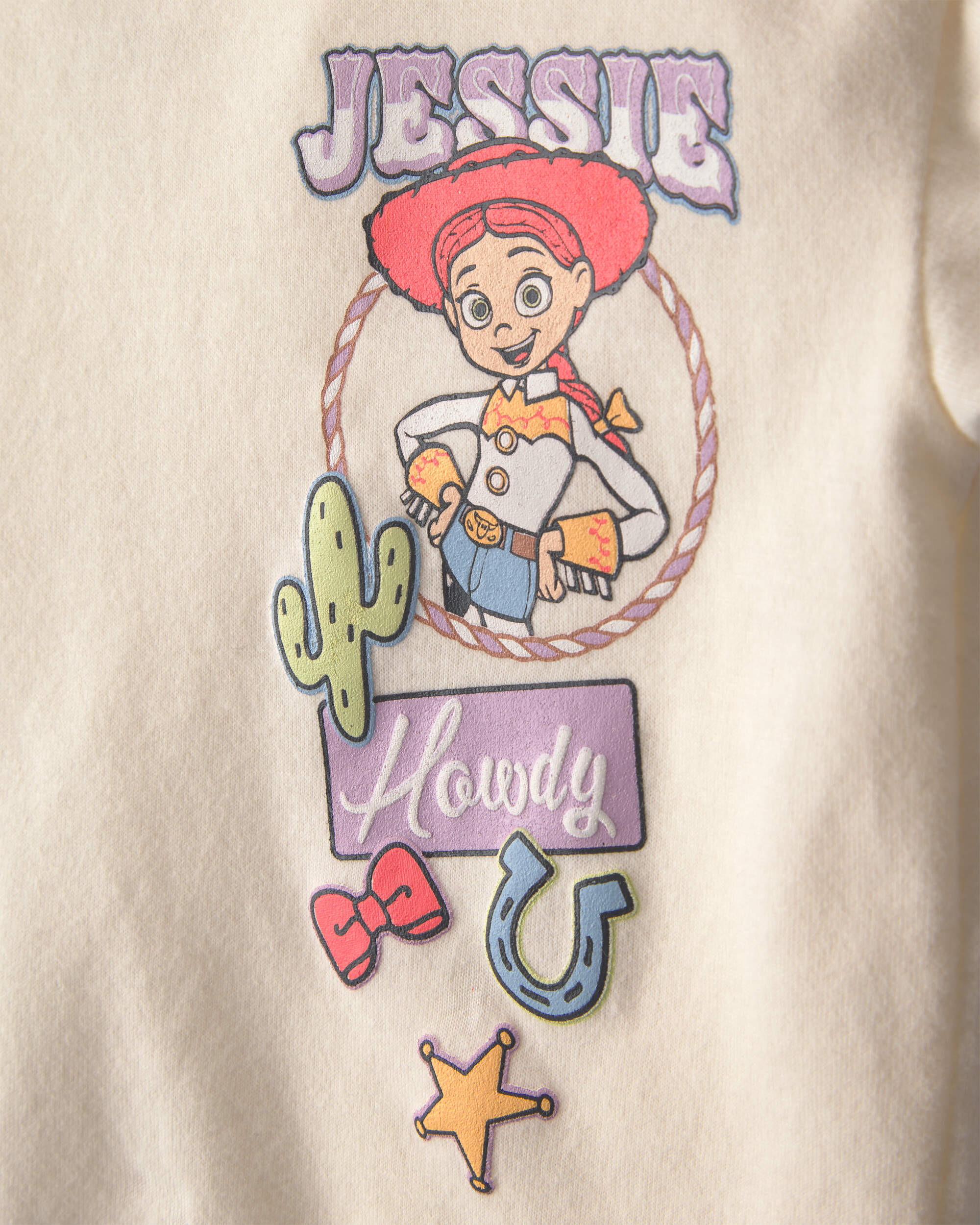 Baby Girl 2-Piece Pixar© Toy Story French Terry Short-Sleeve Top & Short Set - Purple/Cream