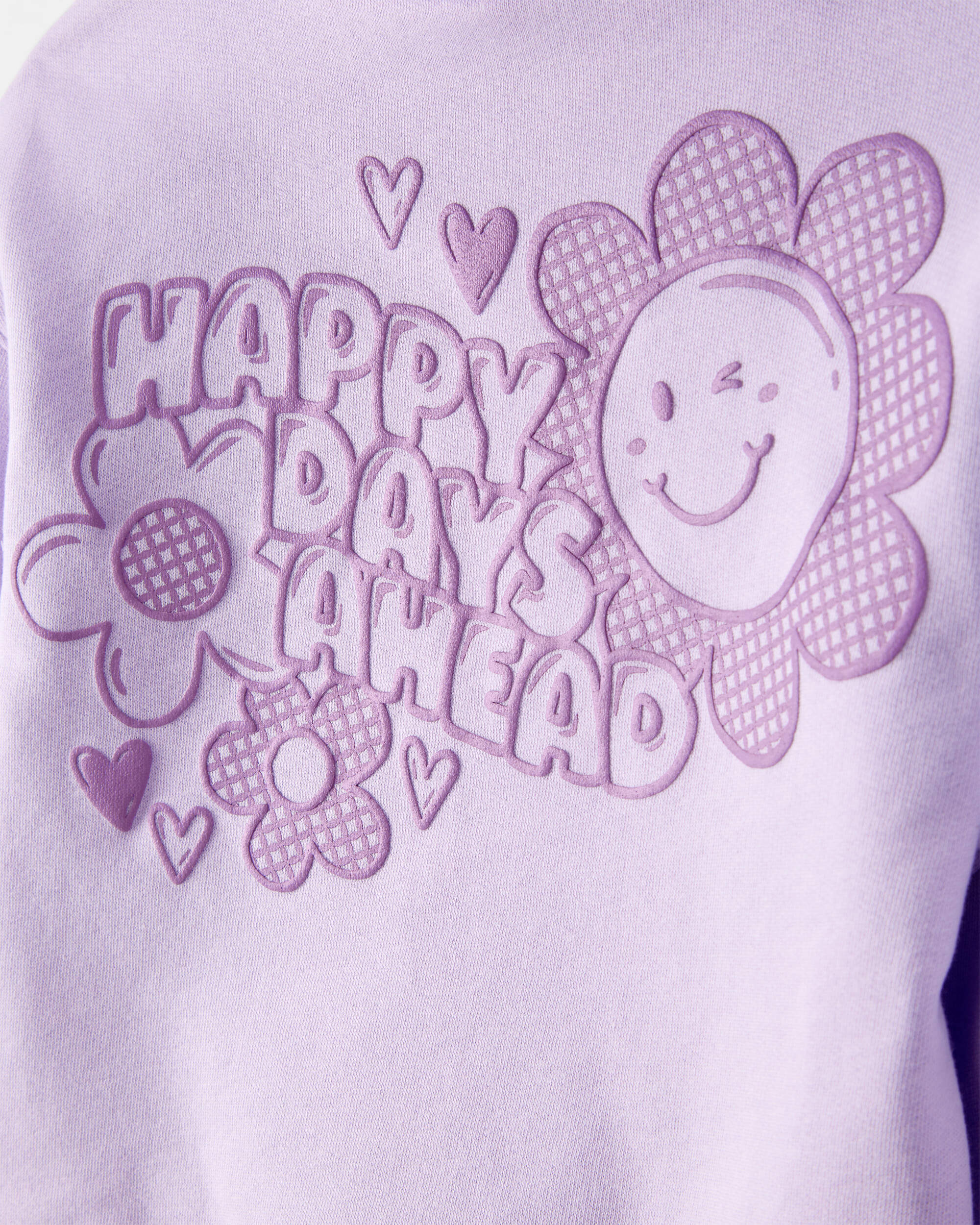 Toddler Girl 2-Piece Flower Graphic Long-Sleeve Hoodie & Pant Set - Purple