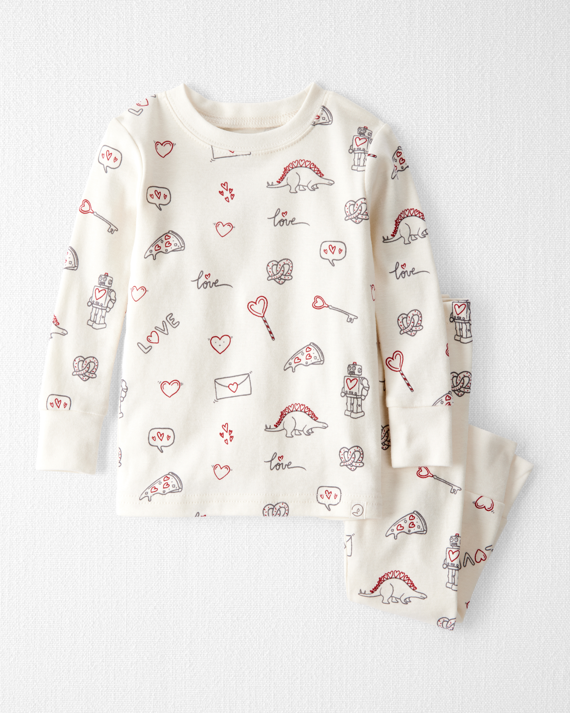 Baby Organic Cotton Pajamas Little Loves Print