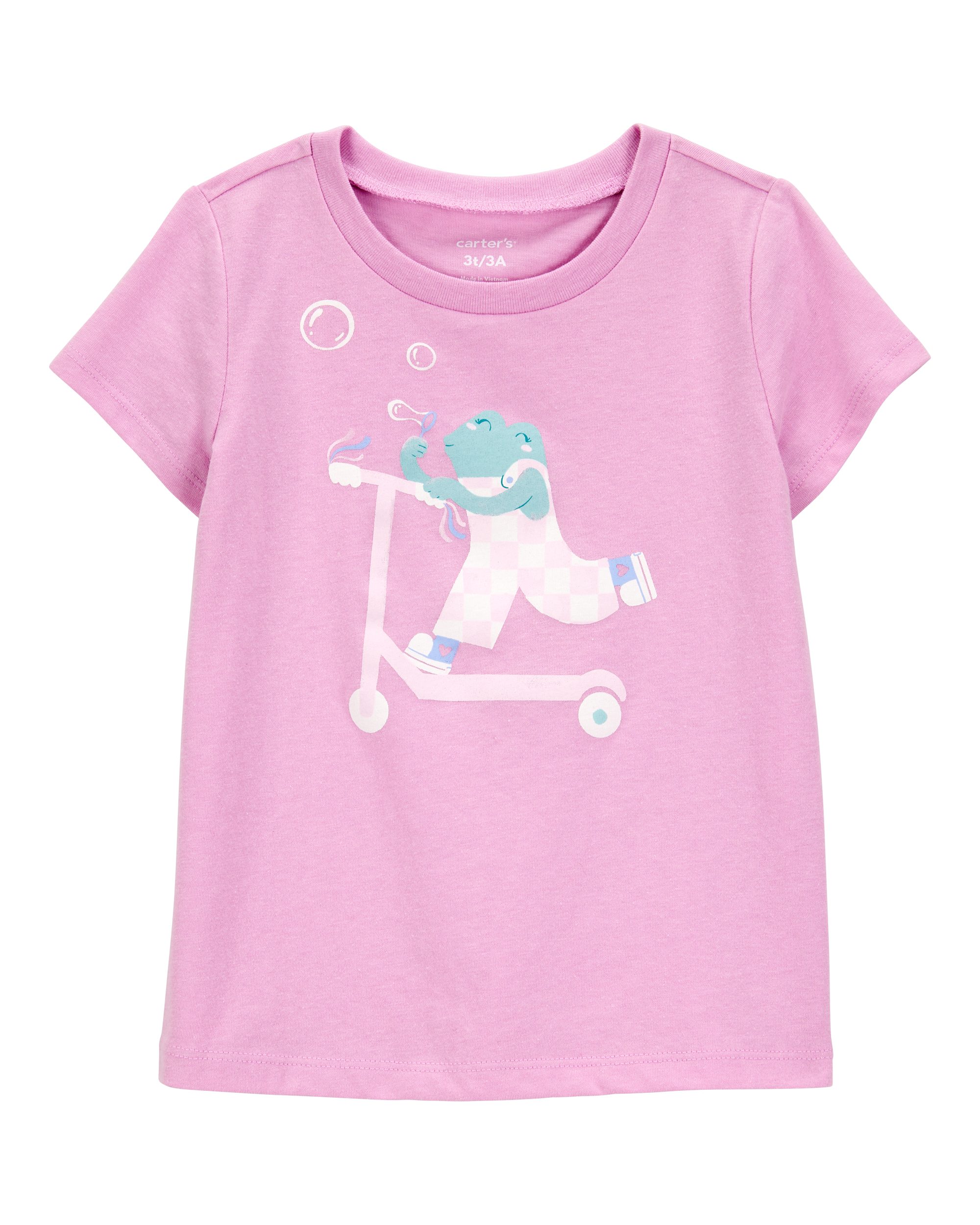 Toddler Scooter Frog Graphic Tee