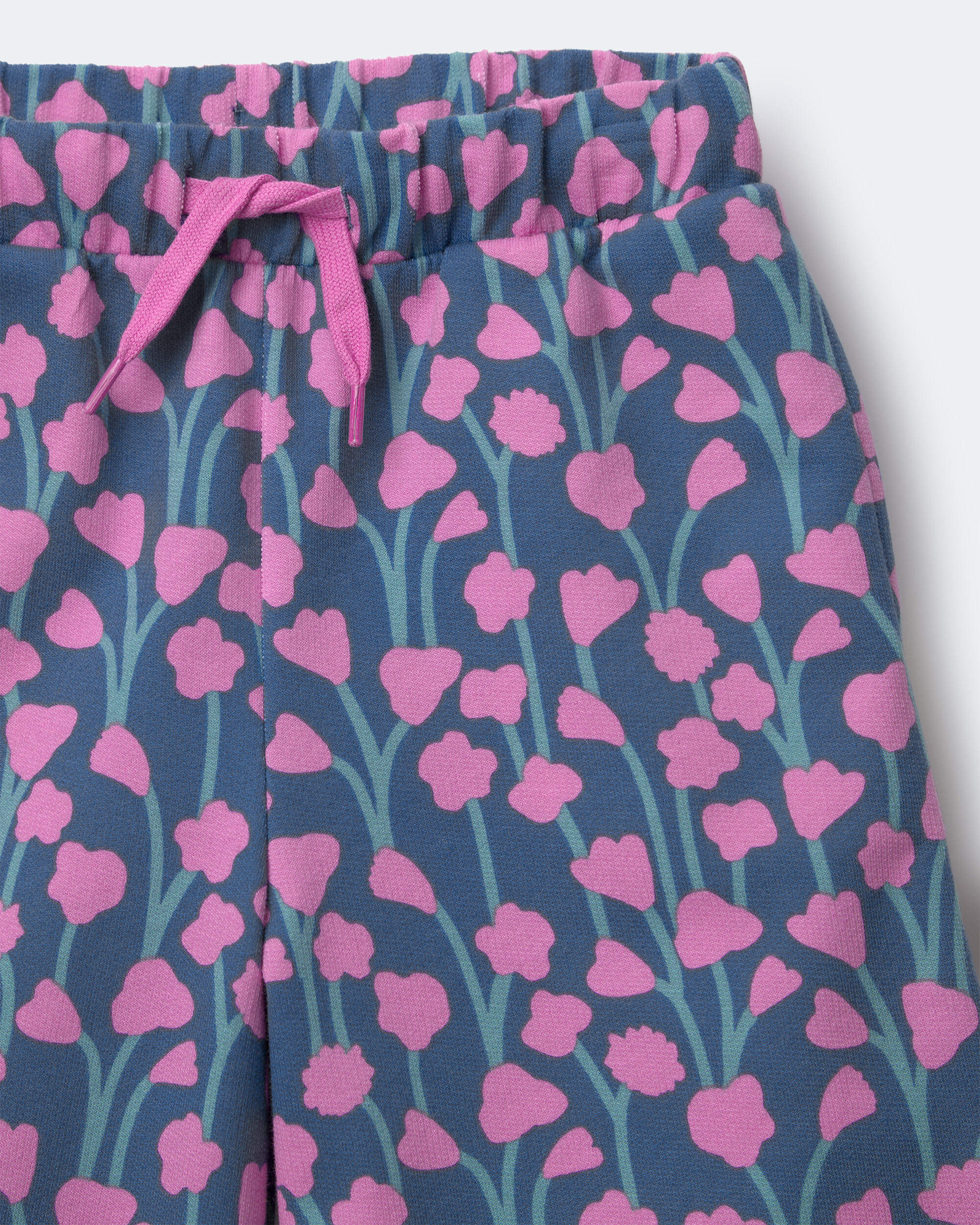 Toddler Girl Wide-Leg Pants Wildflowers - Slate Blue/Purple