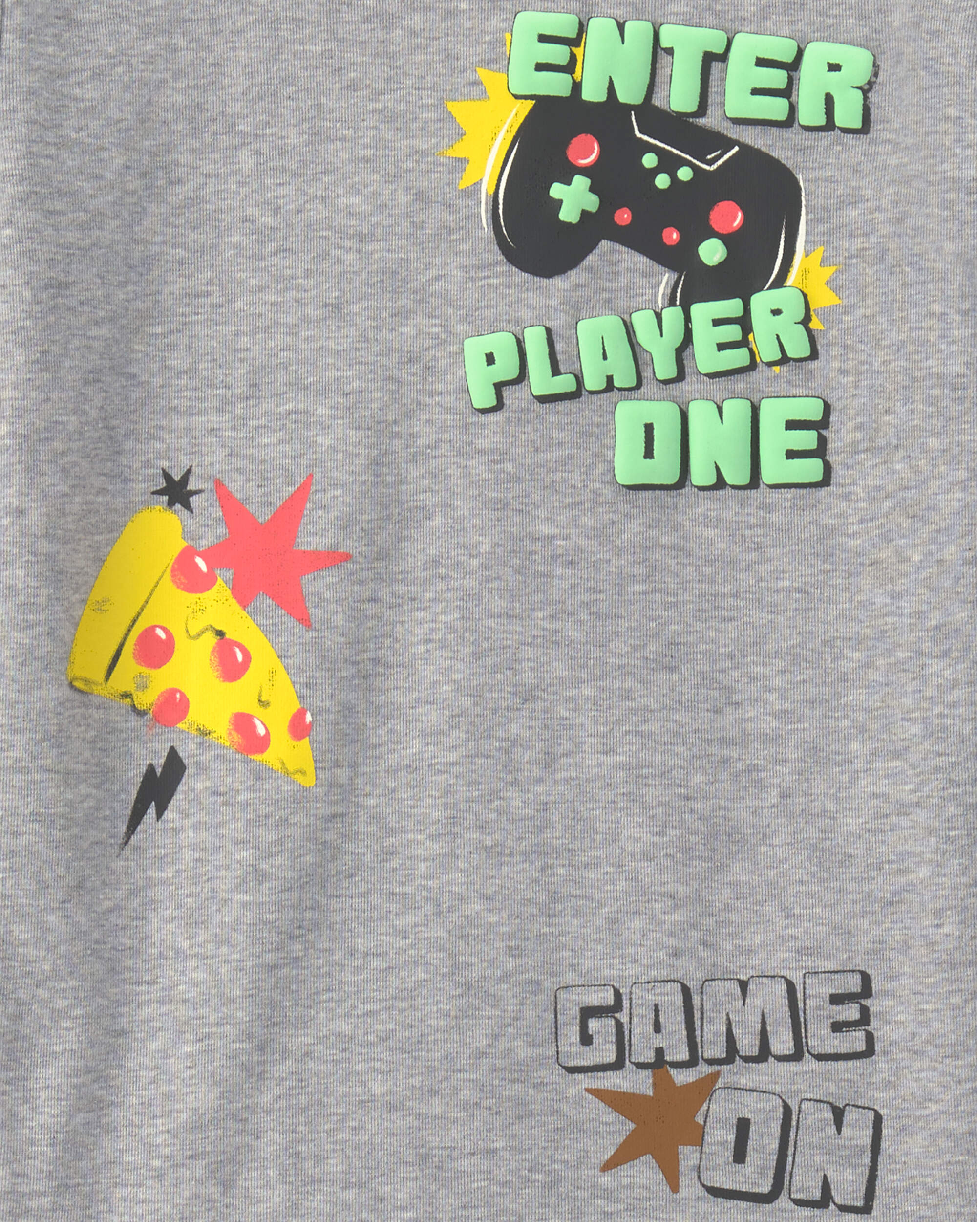 Boys 4-Piece Gamer Cotton Snug Fit Pyjama Set - Grey