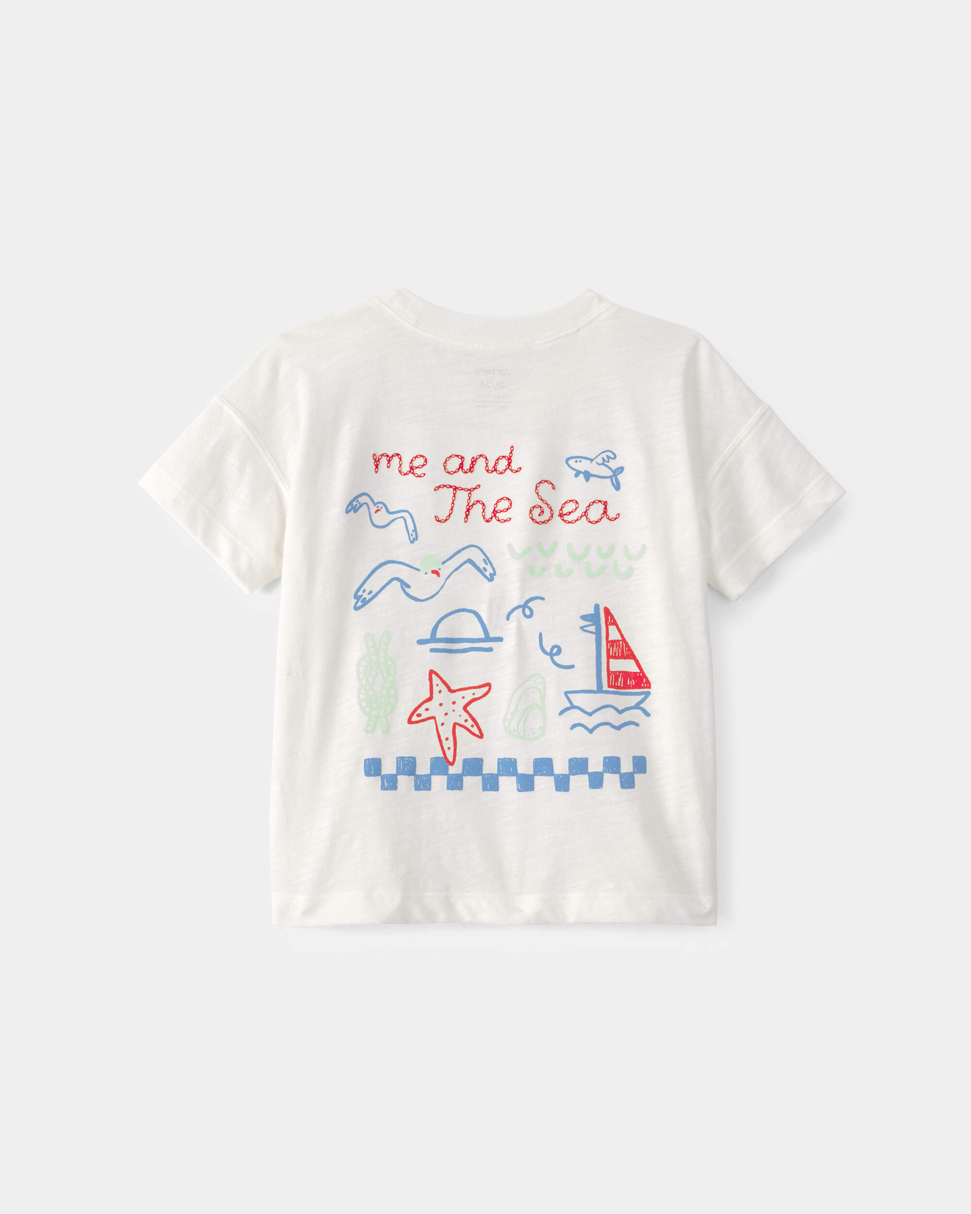 Toddler 'Ahoy There' Graphic Tee - White