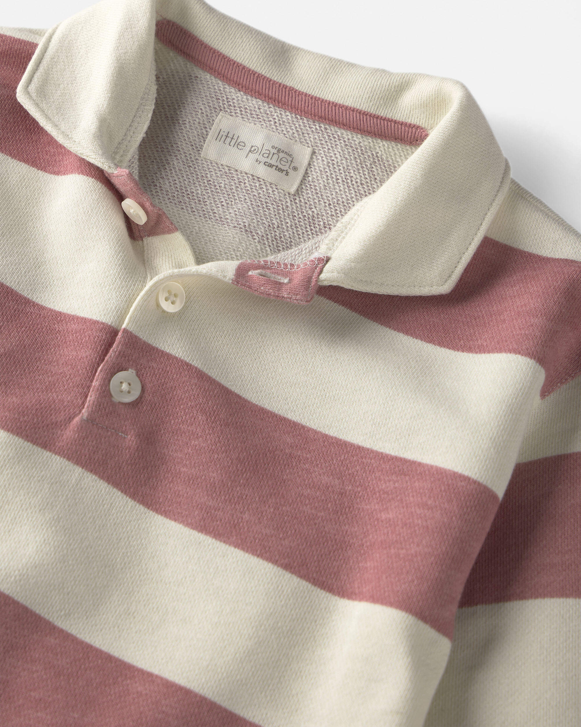 Girls Organic Cotton French Terry Rugby Polo