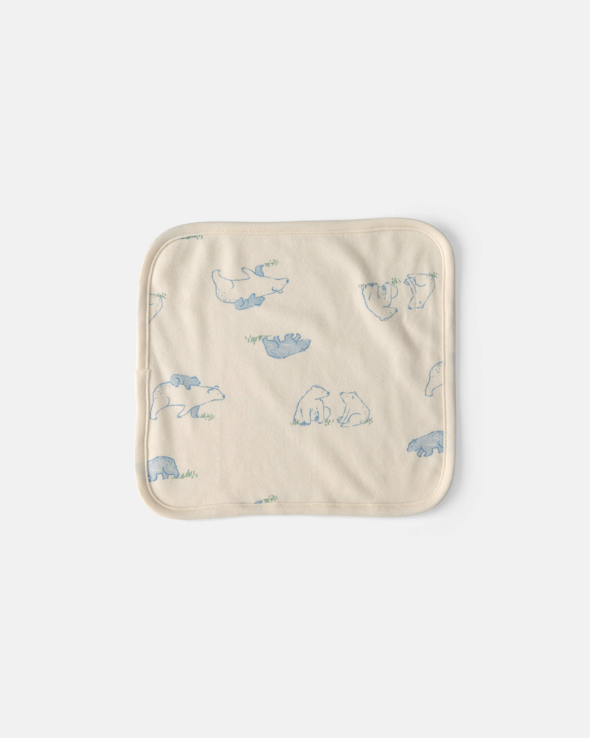 Baby 6-Pack Bear Terry Washcloths - Blue