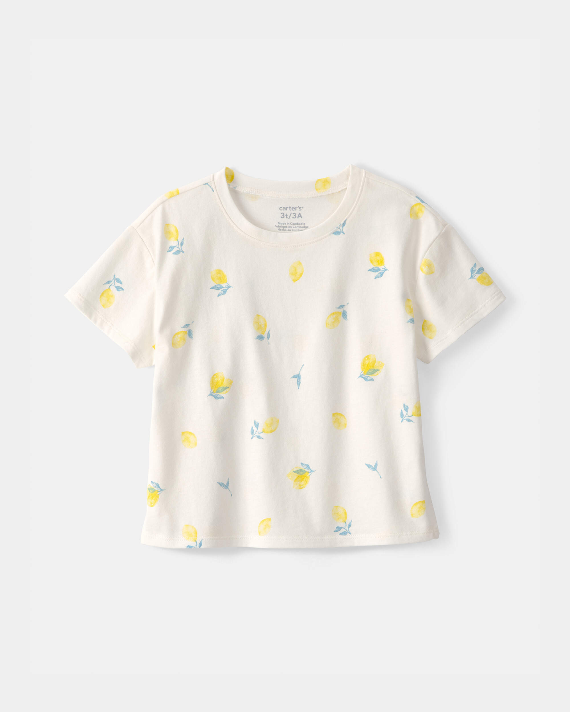 Toddler Girl Lemon Top - Cream