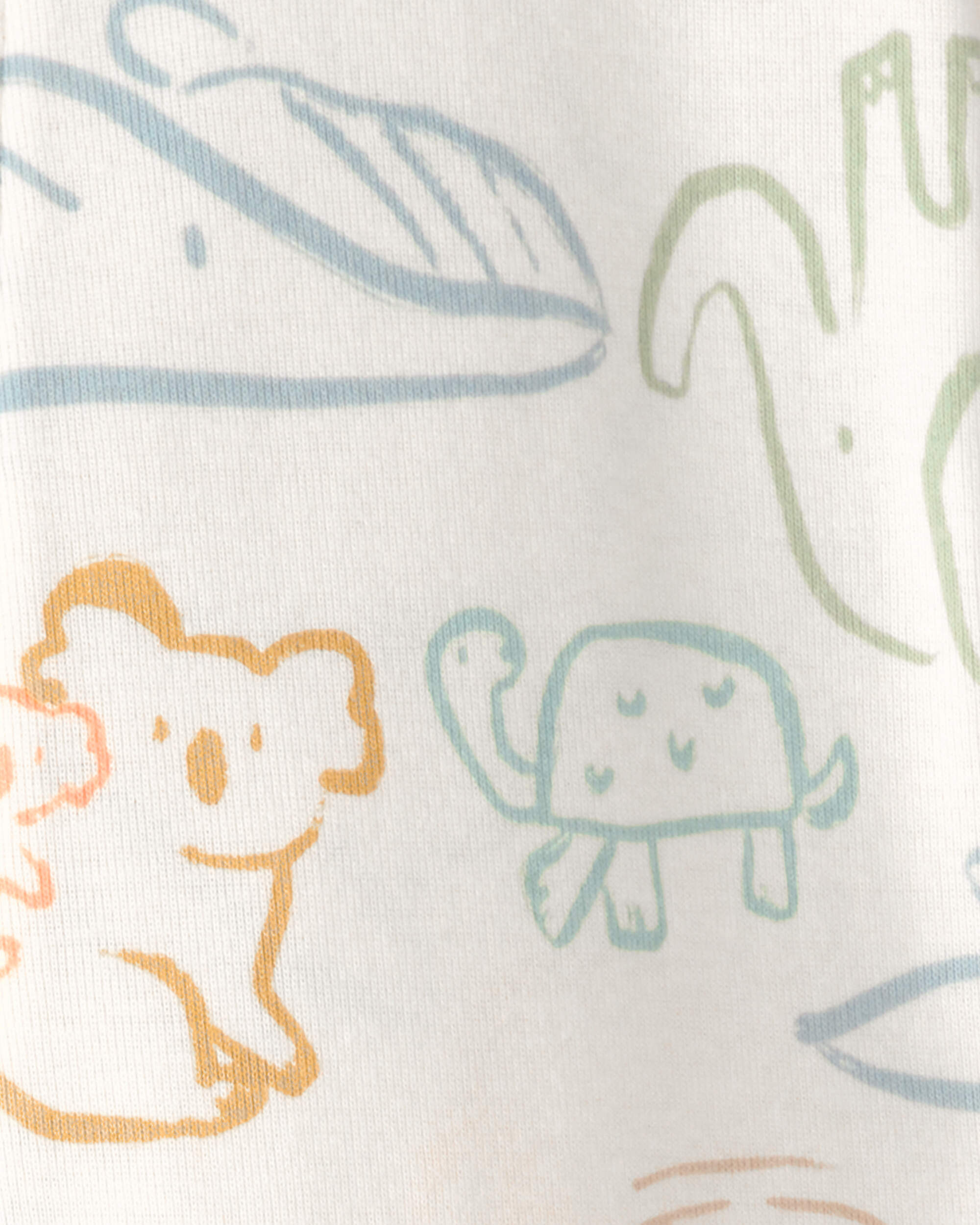 Baby Elephant 100% Cotton Snug Fit 1-Piece Pyjama Set - Ivory