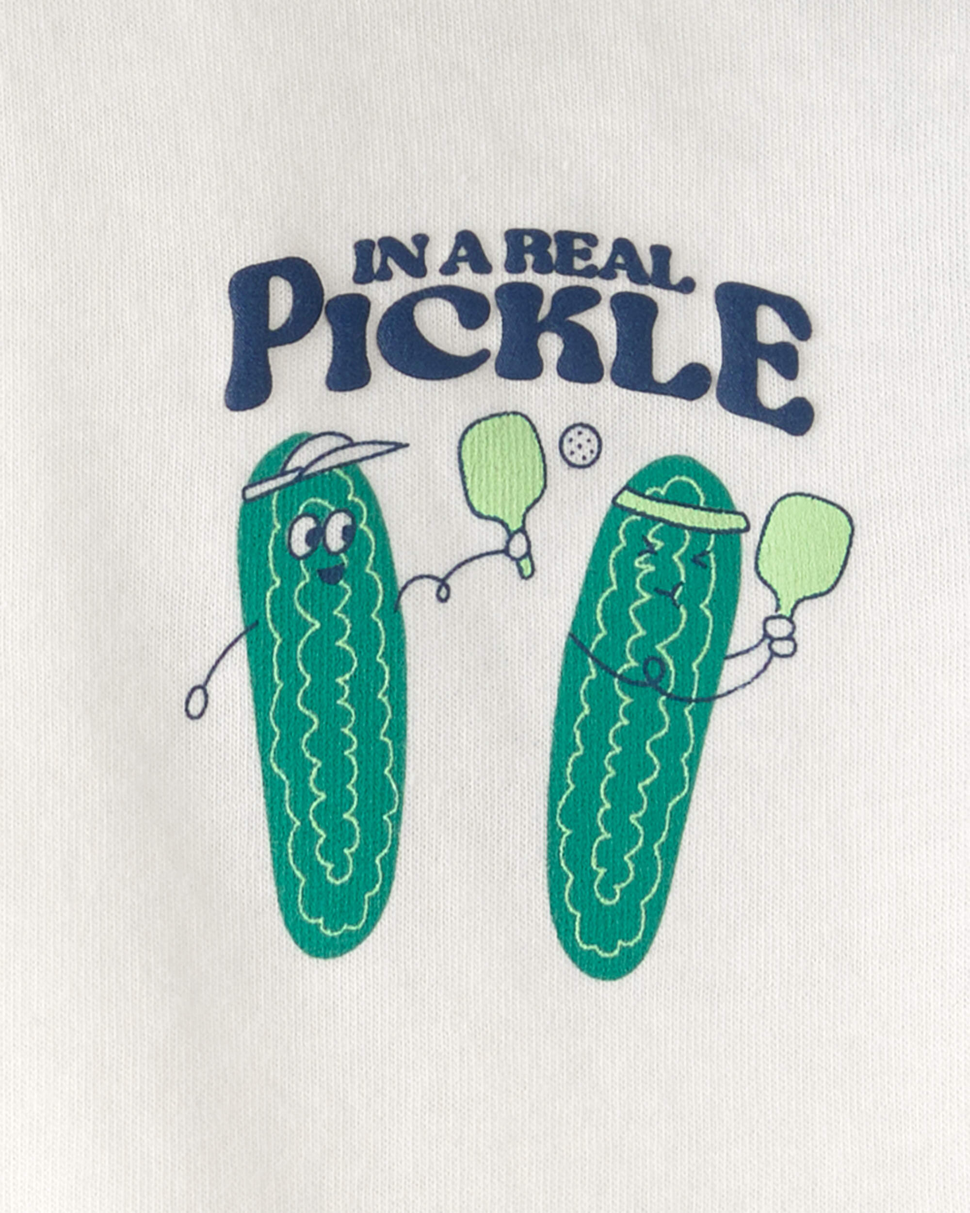 Baby Boy Pickleball Polo Shirt - Green/Ivory