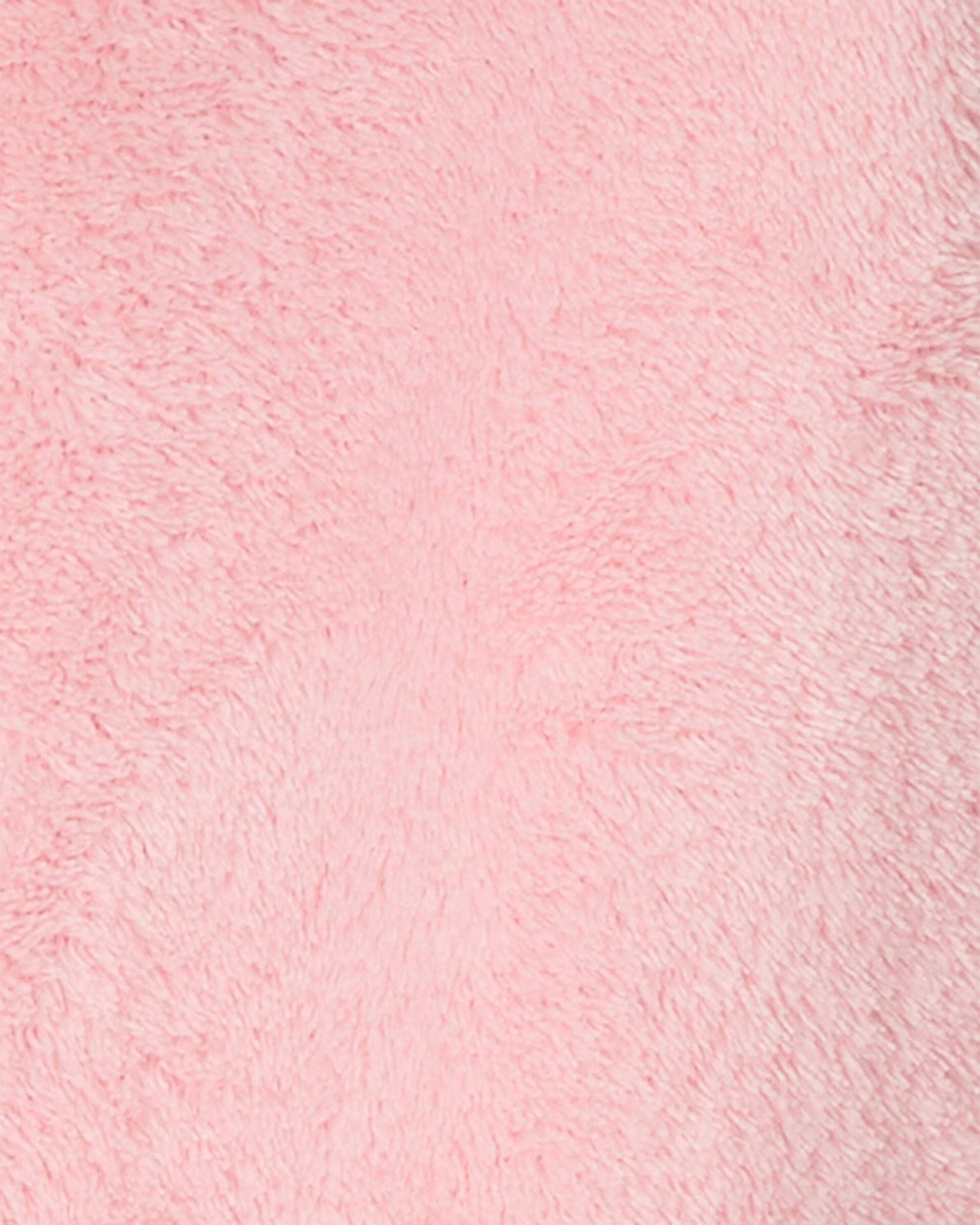 Toddler Bunny Hooded Fleece Robe - Pink